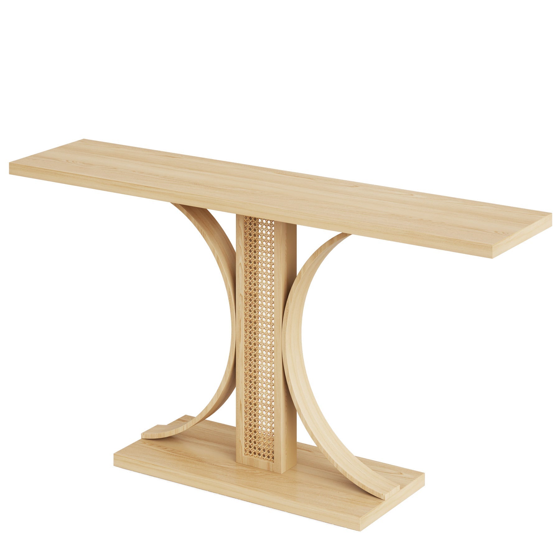 140 cm Wood Console Table, Traditional Sofa Table Entryway Table