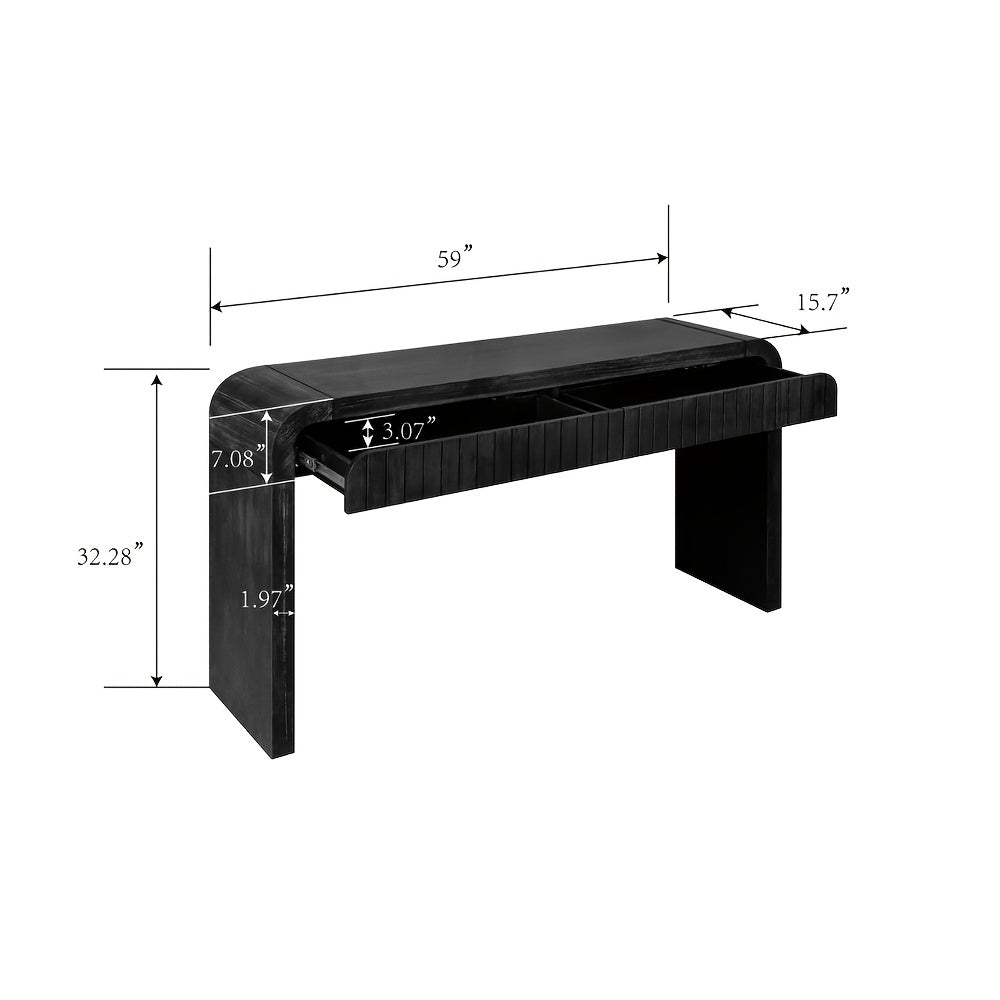 150 cm Vintage Farmhouse Entryway Table with Hidden Drawers - Easy Assembly, Perfect for Dining & Living Room, Entryway Table, Vintage, Farmhouse, Easy Assembly