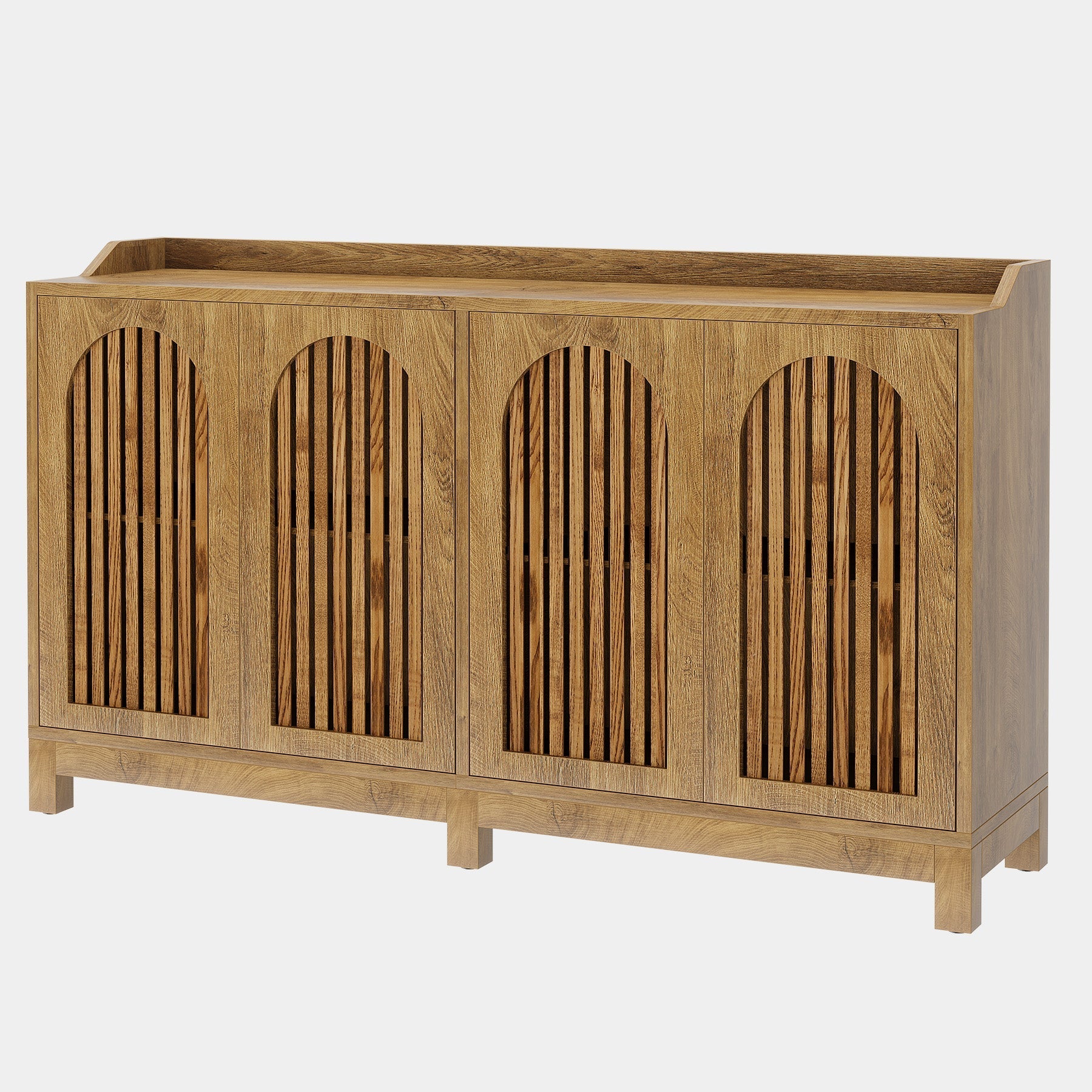 145 cm Sideboard Buffet, Farmhouse Storage Cabinet with Adjustable Shelf