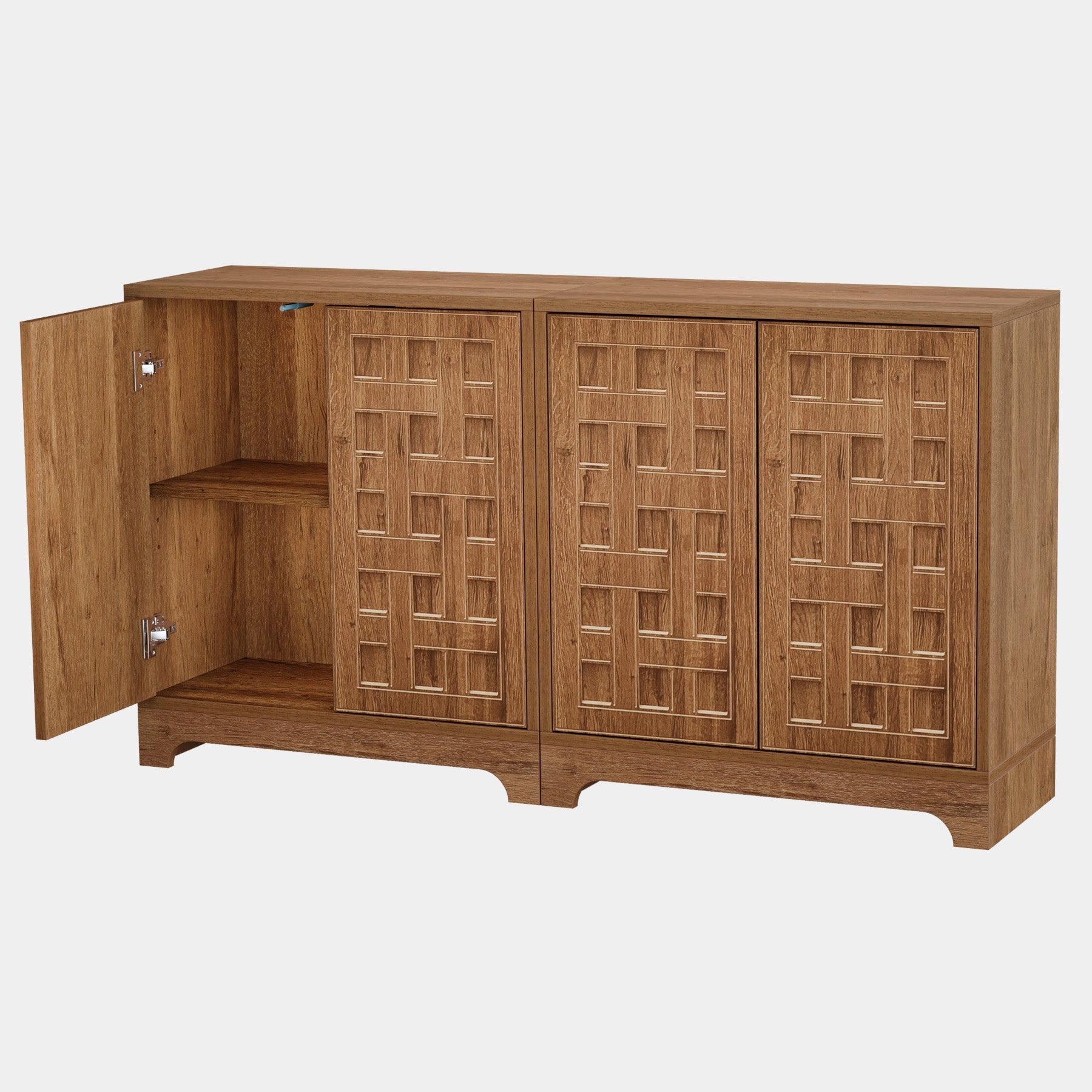 146.05 cm Set of 2 Sideboard Buffet, Storage Cabinet Credenza with Doors