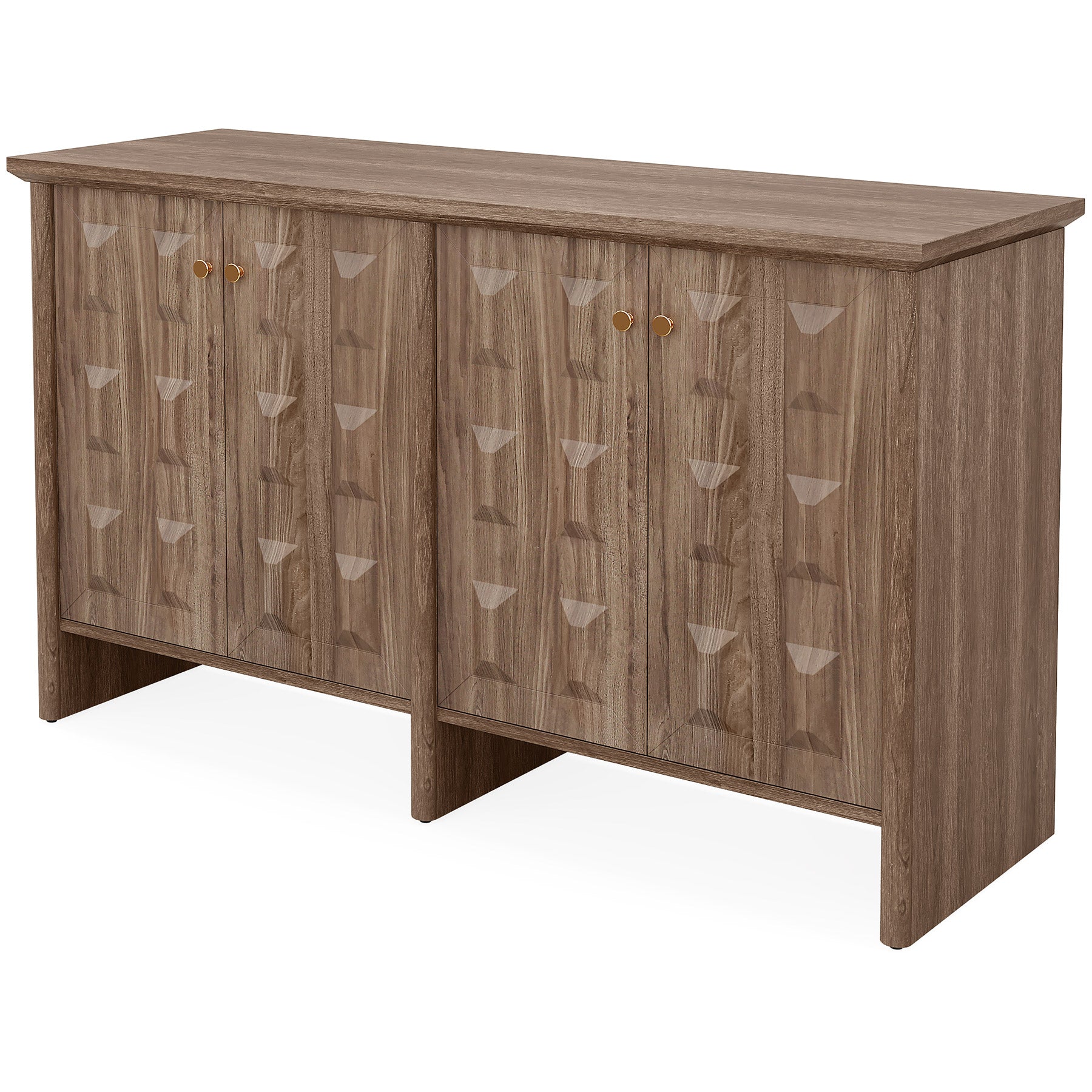 150 cm Sideboard Buffet, Console Cabinet Credenzas Coffee Bar Cabinet with Adjustable Shelf