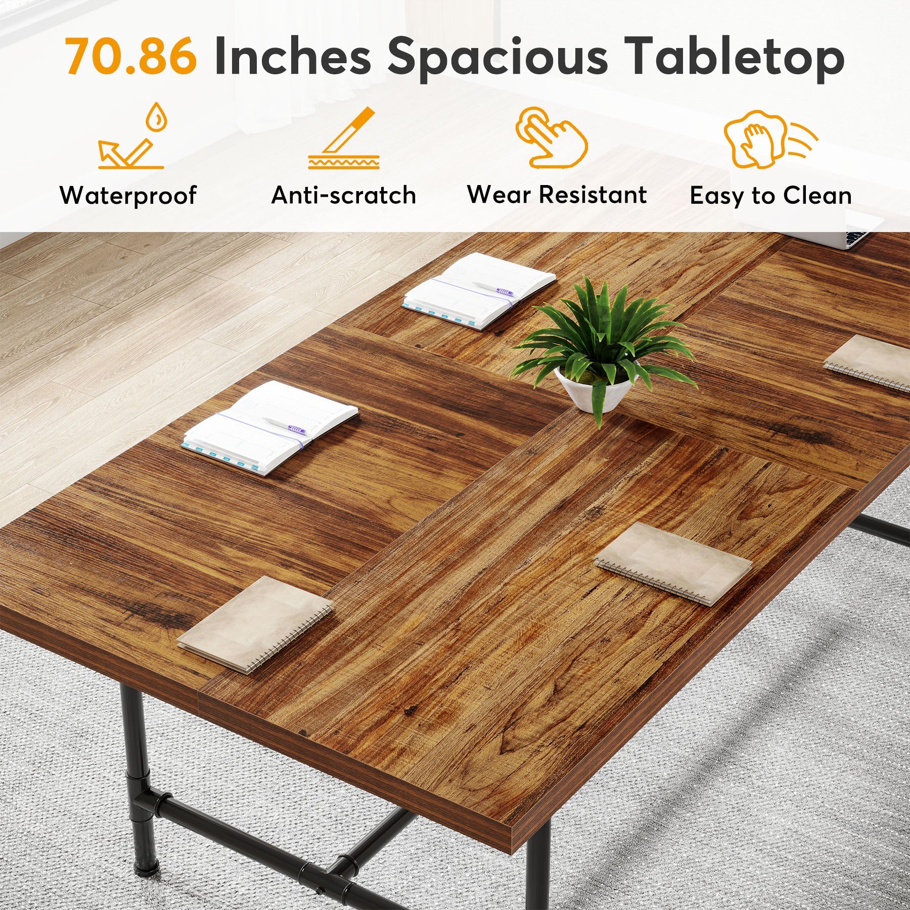 183 cm Conference Table, 180 cm Rectangle Training Table Boardroom Desk