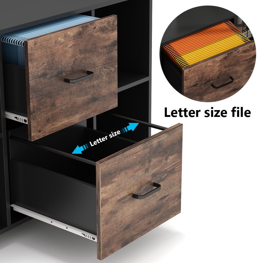 2-Drawer File Cabinet, Large Mobile Filing Cabinet for Letter Size (cm)