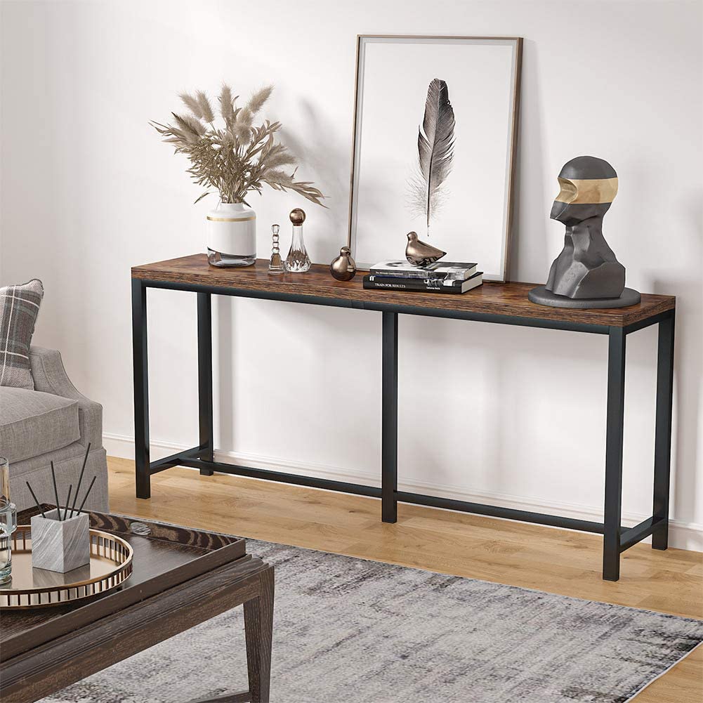 Narrow Console Table, 180 cm Extra Long Sofa Table Hallway Table