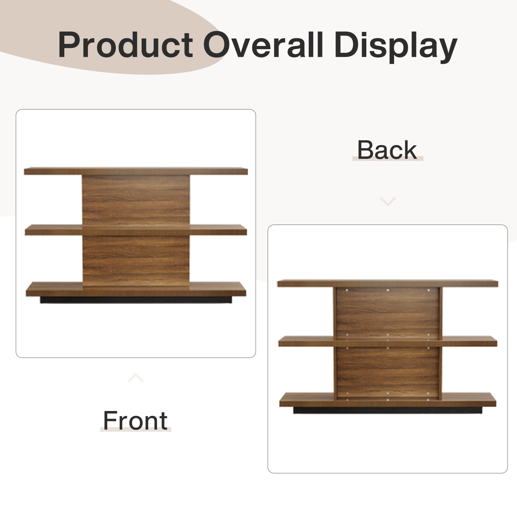 160 cm Console Table, 3-Tier Farmhouse Entryway Table Sofa Table with Storage Shelves