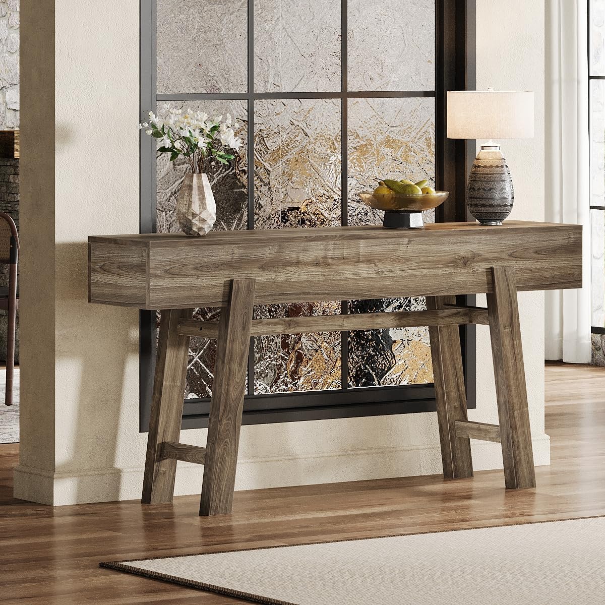 160 cm Console Table, Farmhouse Sofa Table Accent Table