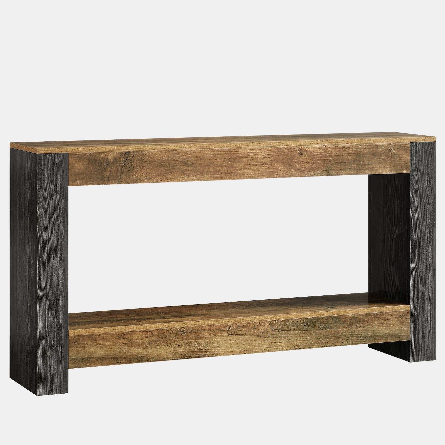 160 cm Console Table, Farmhouse Wood Sofa Table Behind Couch