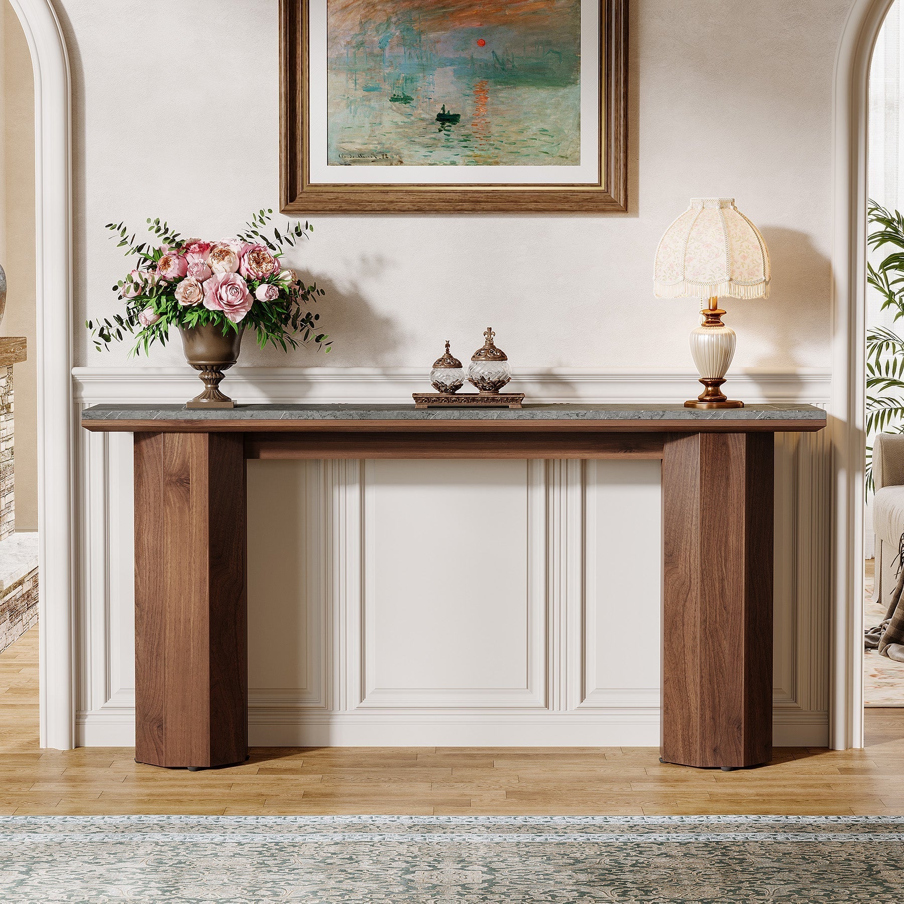 160 cm Console Table, Modern Entryway Table Foyer Hallway Table