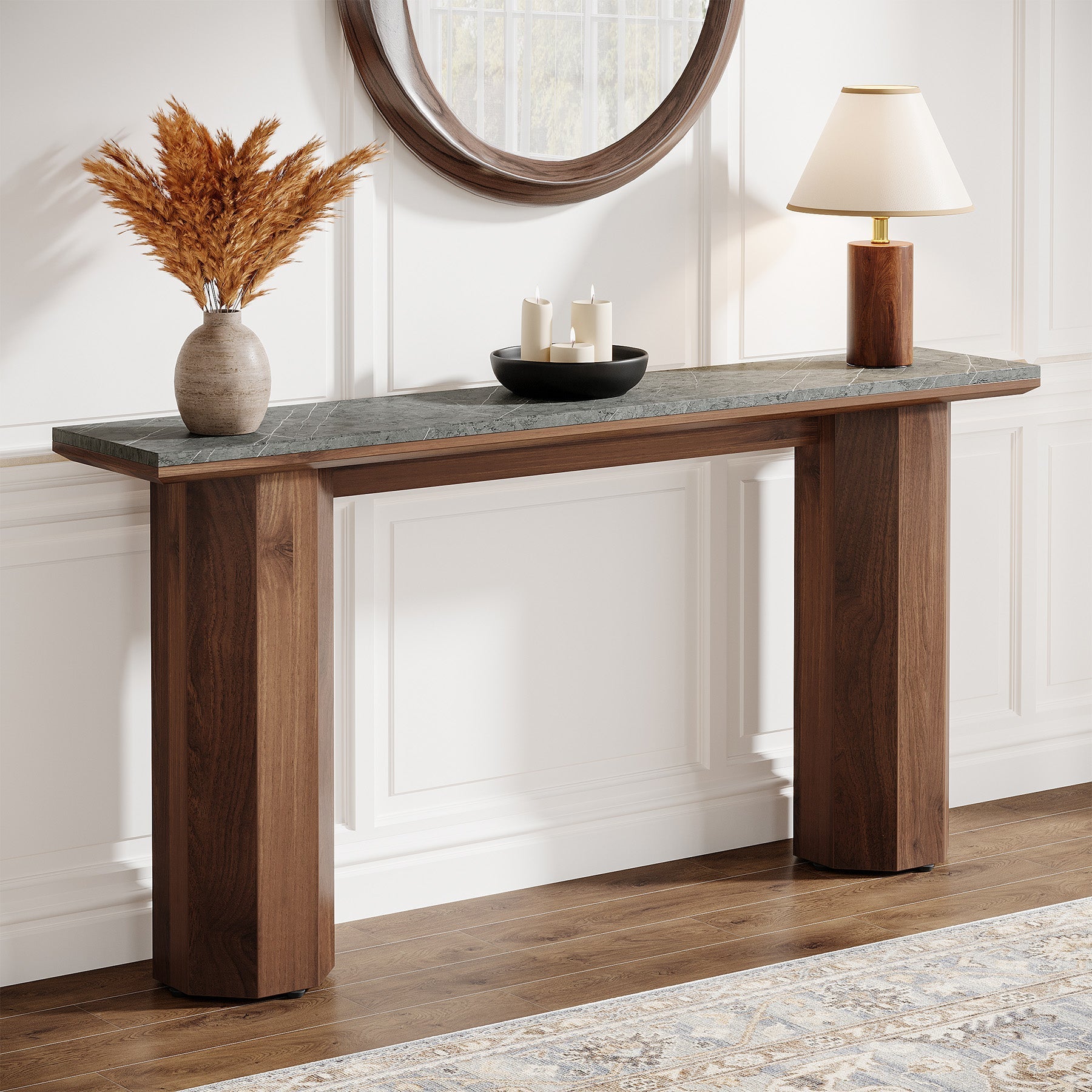 160 cm Console Table, Modern Entryway Table Foyer Hallway Table