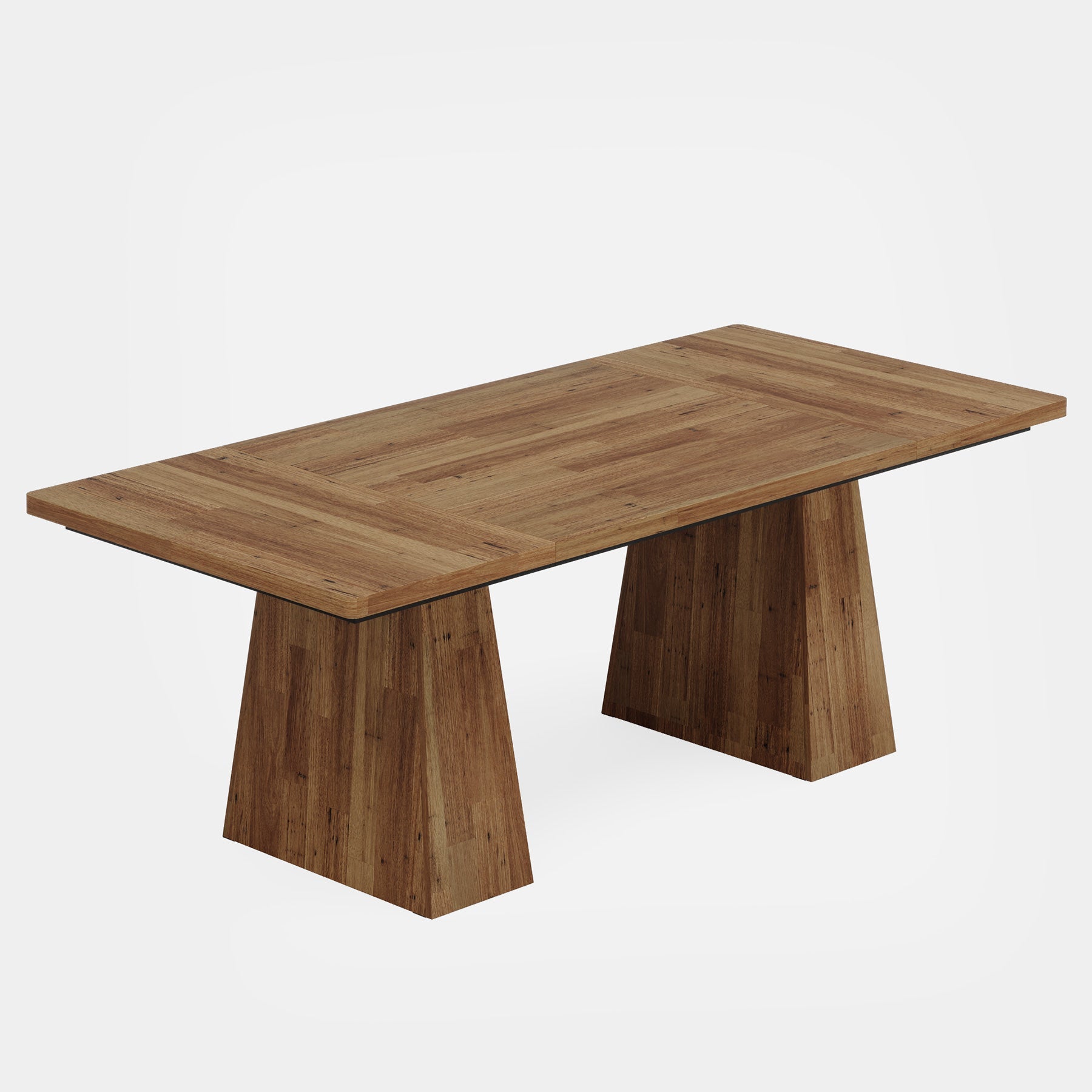 160 cm Dining Table, Farmhouse Wood Kitchen Table for 6 People