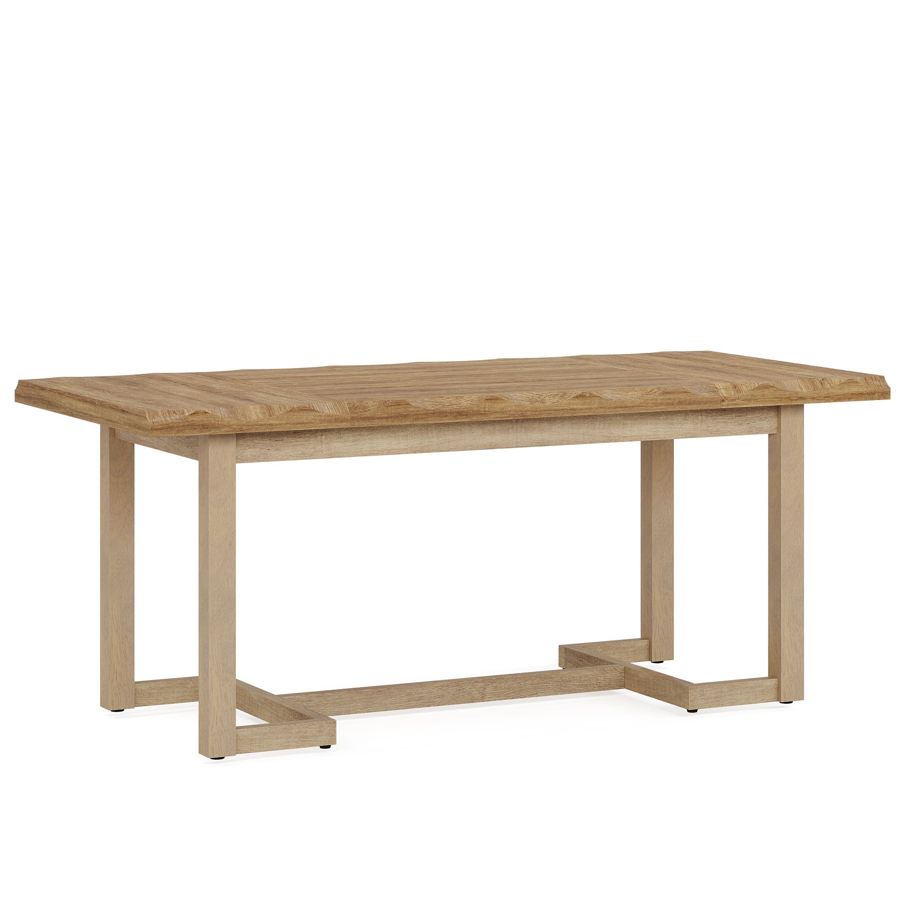 160 cm Dining Table, Rectangular Wood Kitchen Table for 4-6