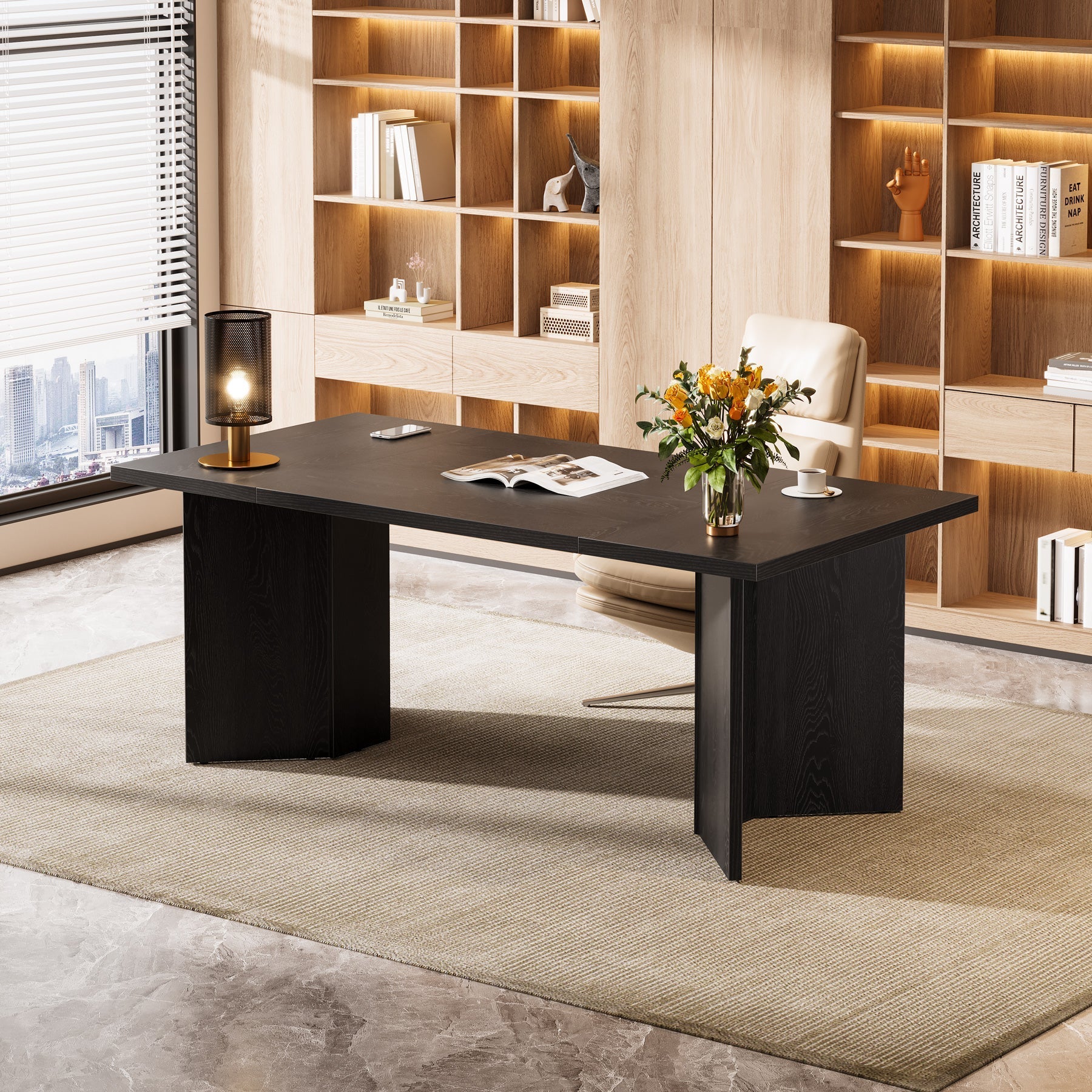 160 cm Executive Desk, Contemporary Office Computer Desk Conference Table