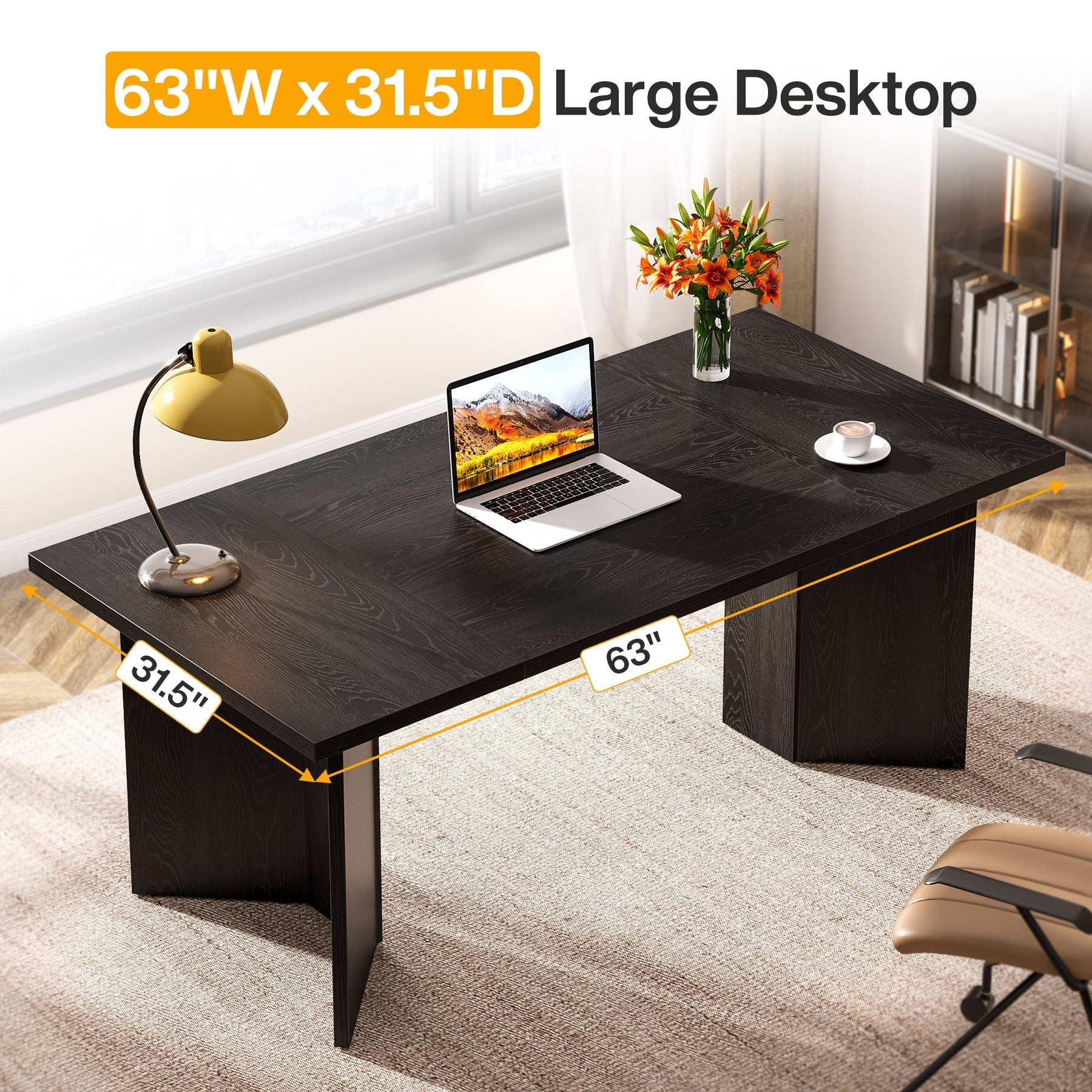 160 cm Executive Desk, Contemporary Office Computer Desk Conference Table