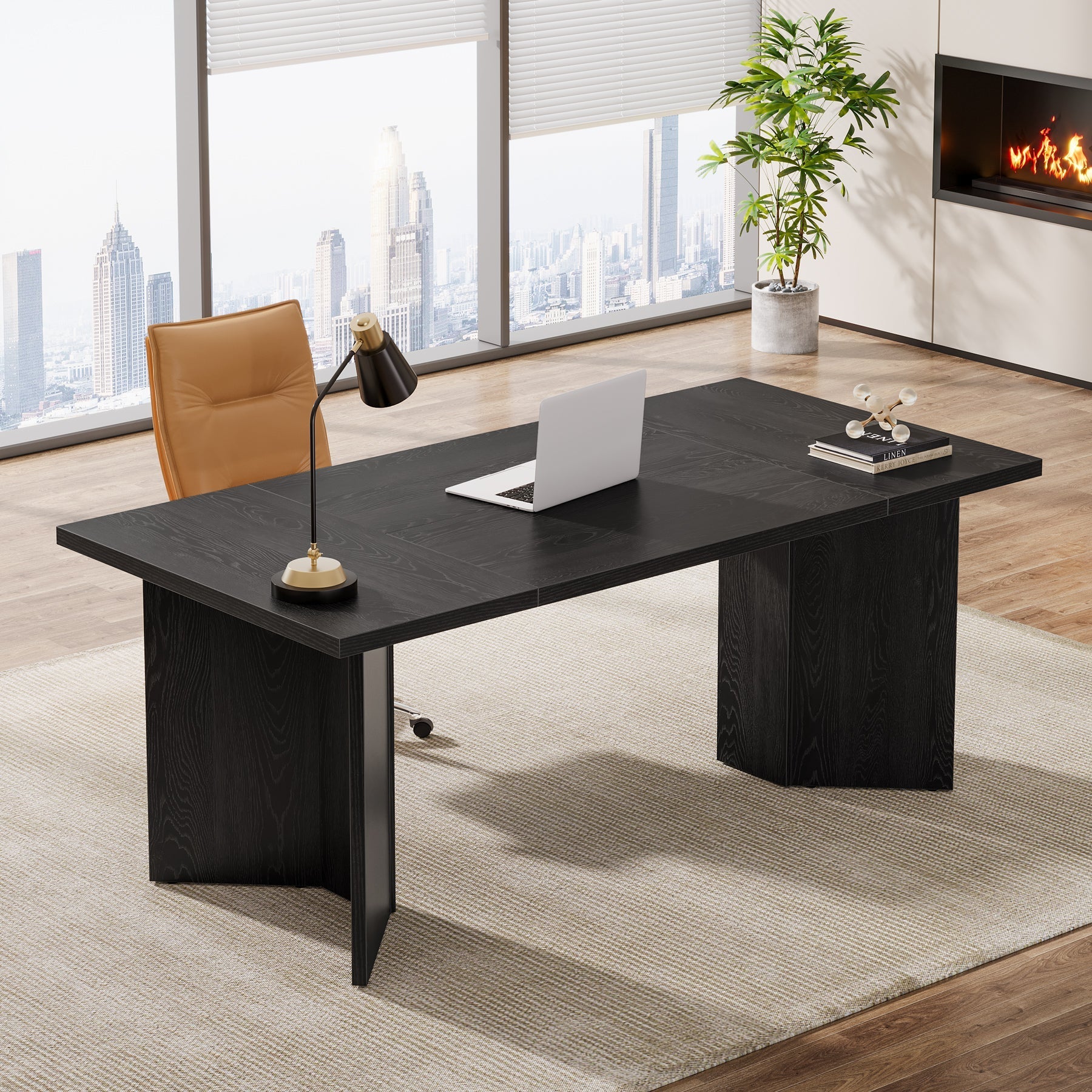 160 cm Executive Desk, Contemporary Office Computer Desk Conference Table