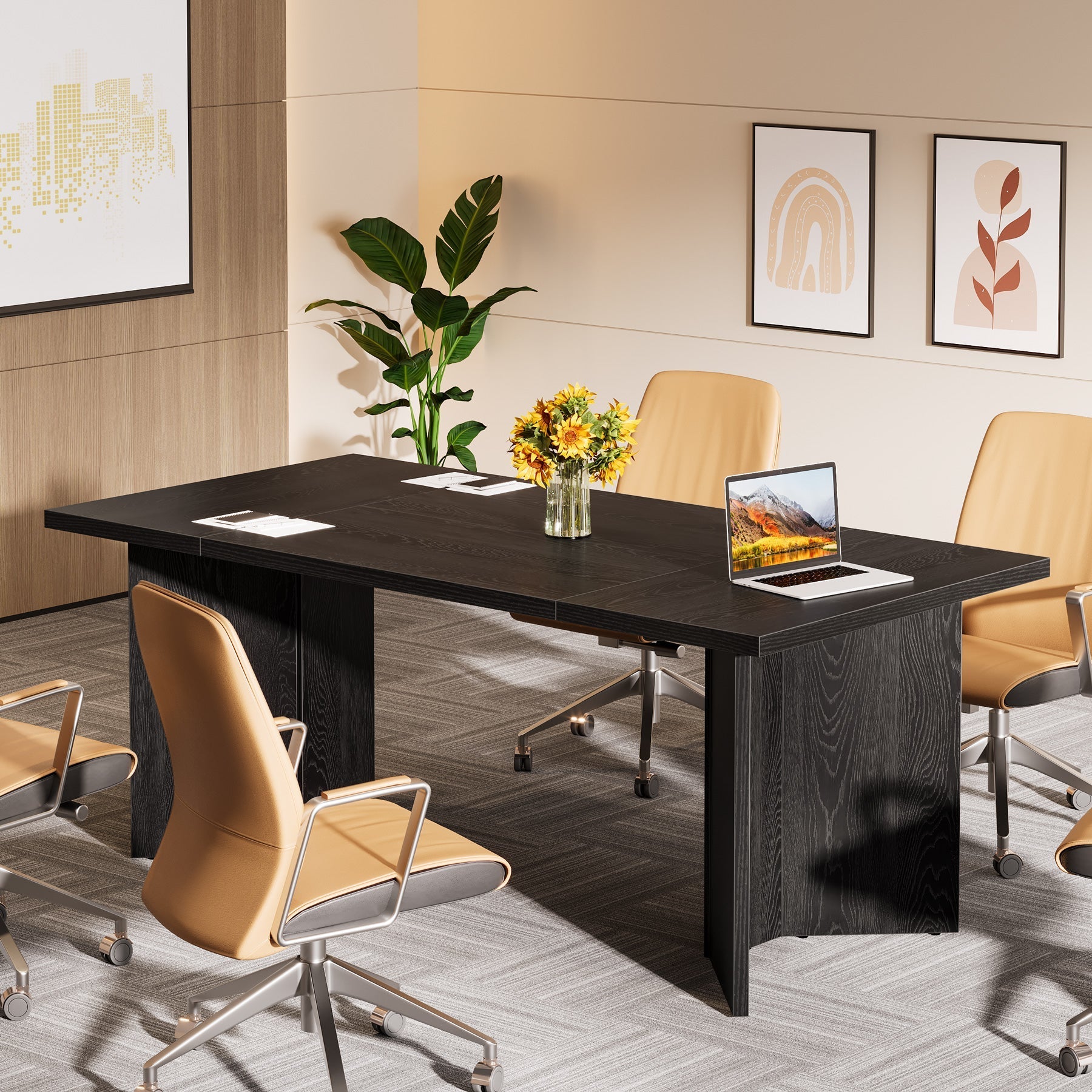 160 cm Executive Desk, Contemporary Office Computer Desk Conference Table