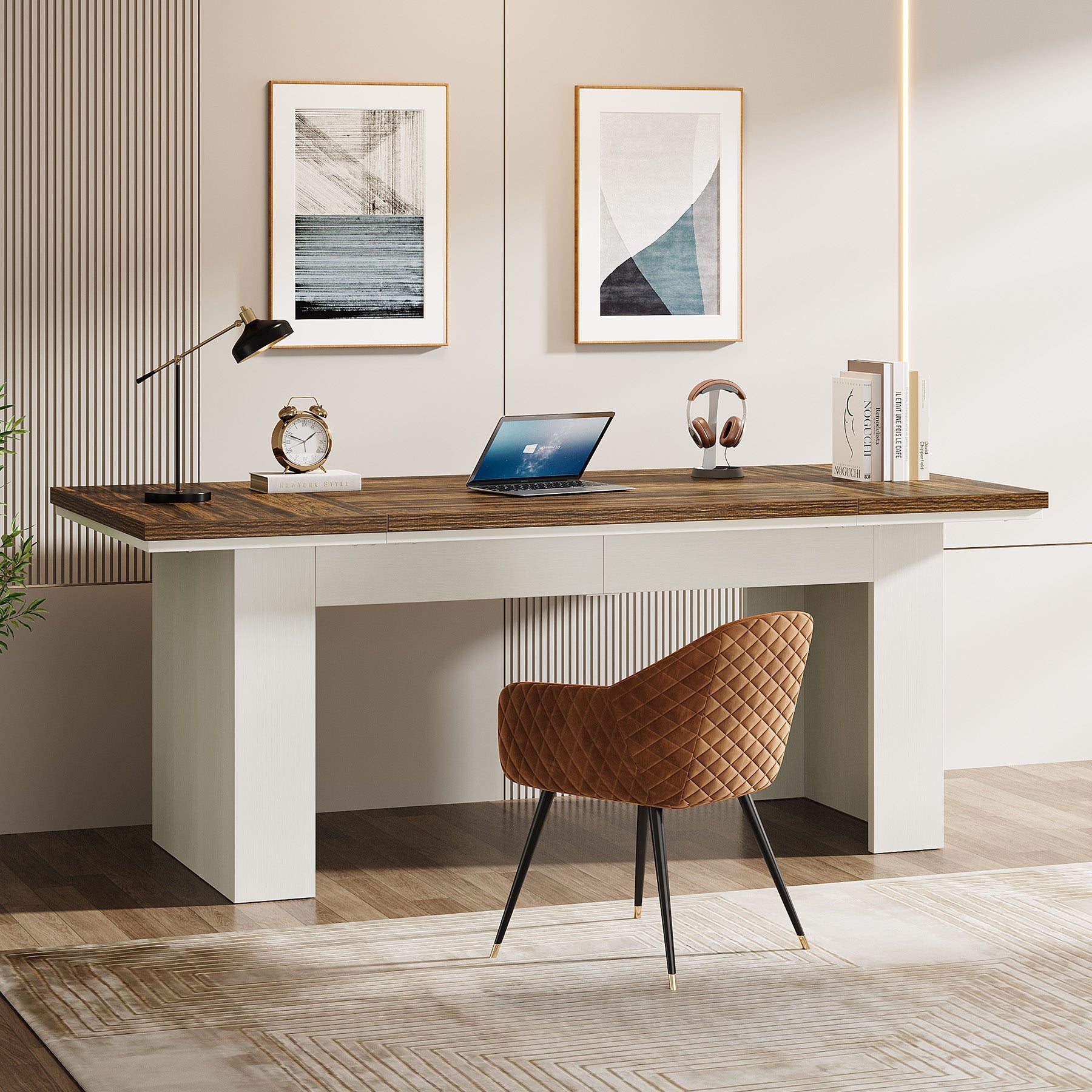 160 cm Executive Desk, Modern Computer Desk Study Home Office Table