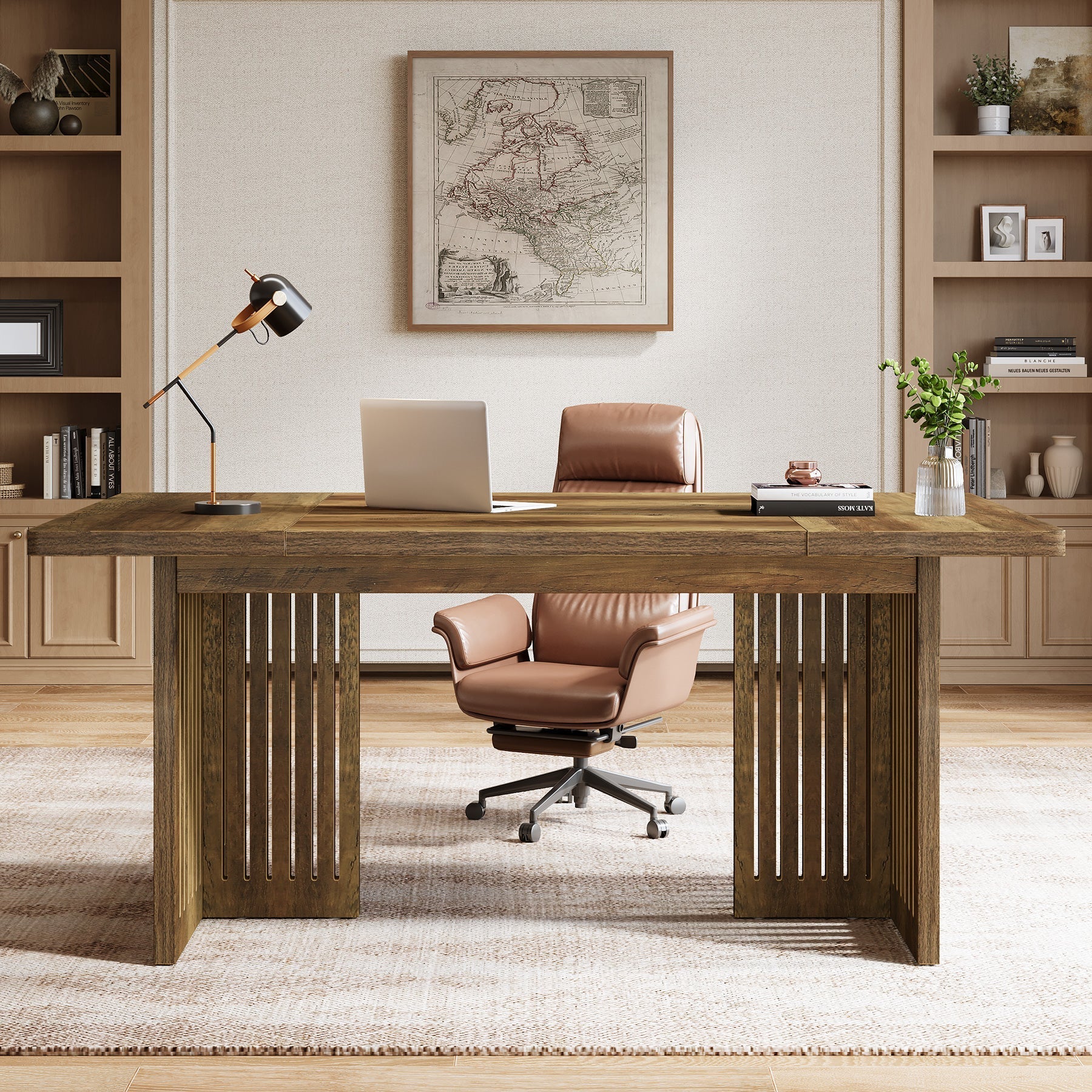 160 cm Executive Desk, Modern Computer Desk Study Writing Table