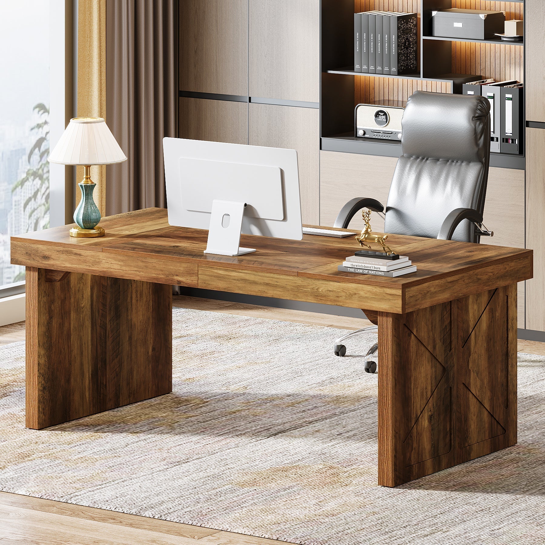 160 cm Executive Desk, Wood Computer Desk Office Desk