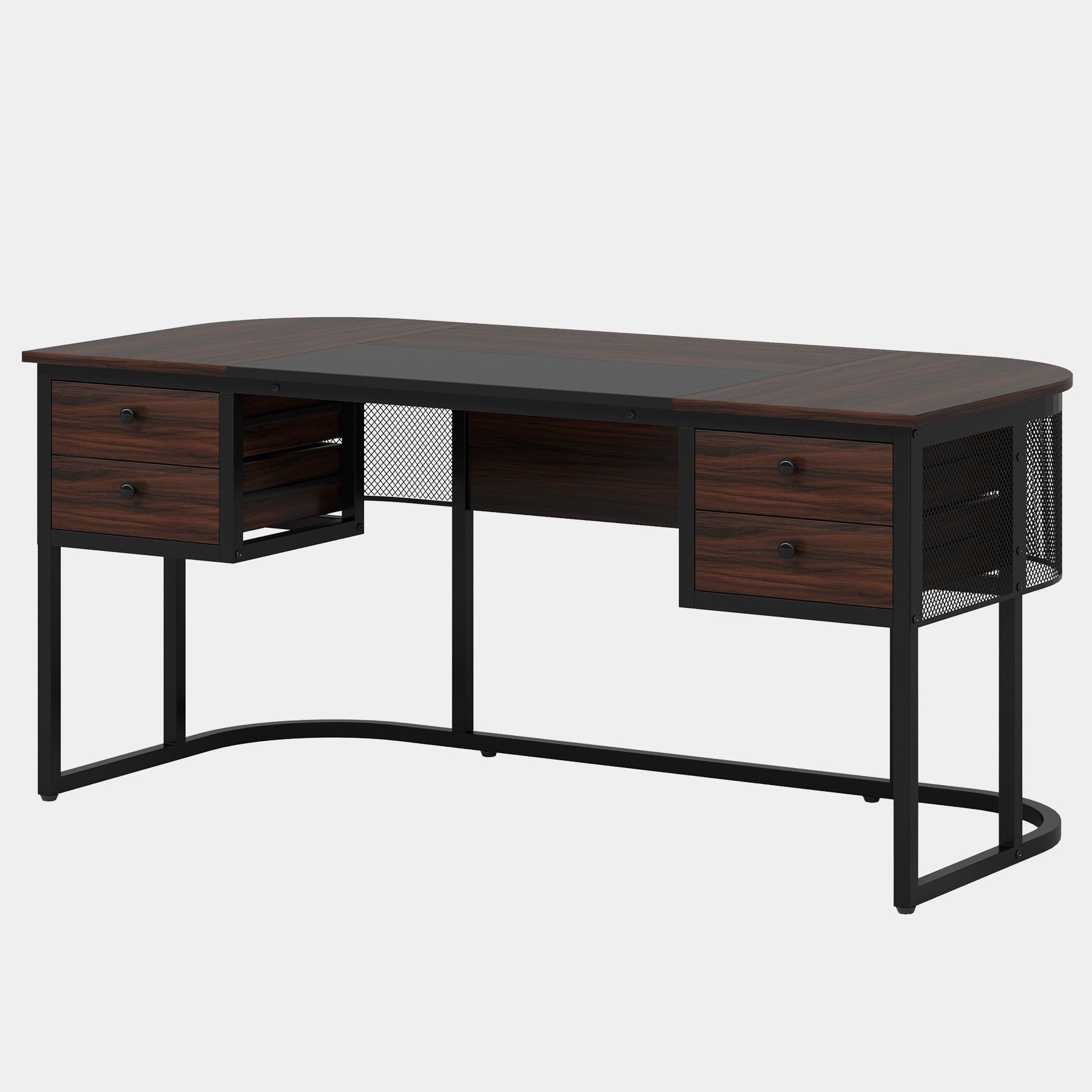 160 cm Computer Desk Executive Desk with 4 Drawers