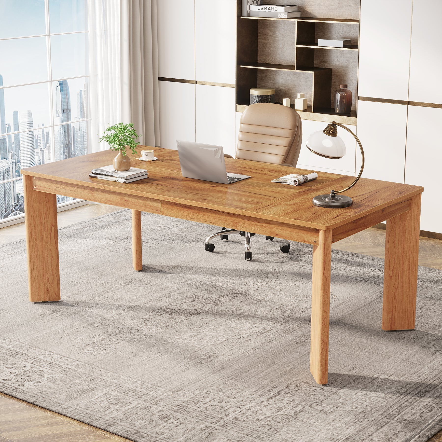 160 cm Executive Desk, Wood Computer Desk Conference Table