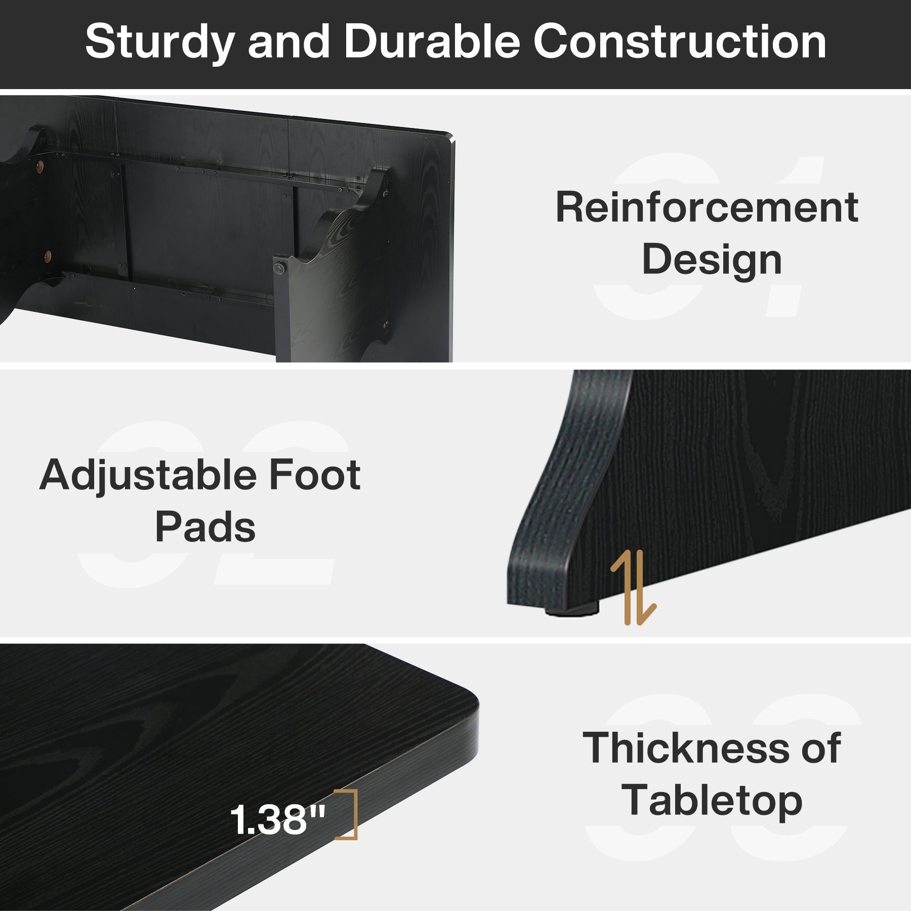 160 cm Large Executive Desk, Sturdy Computer Desk Conference Table