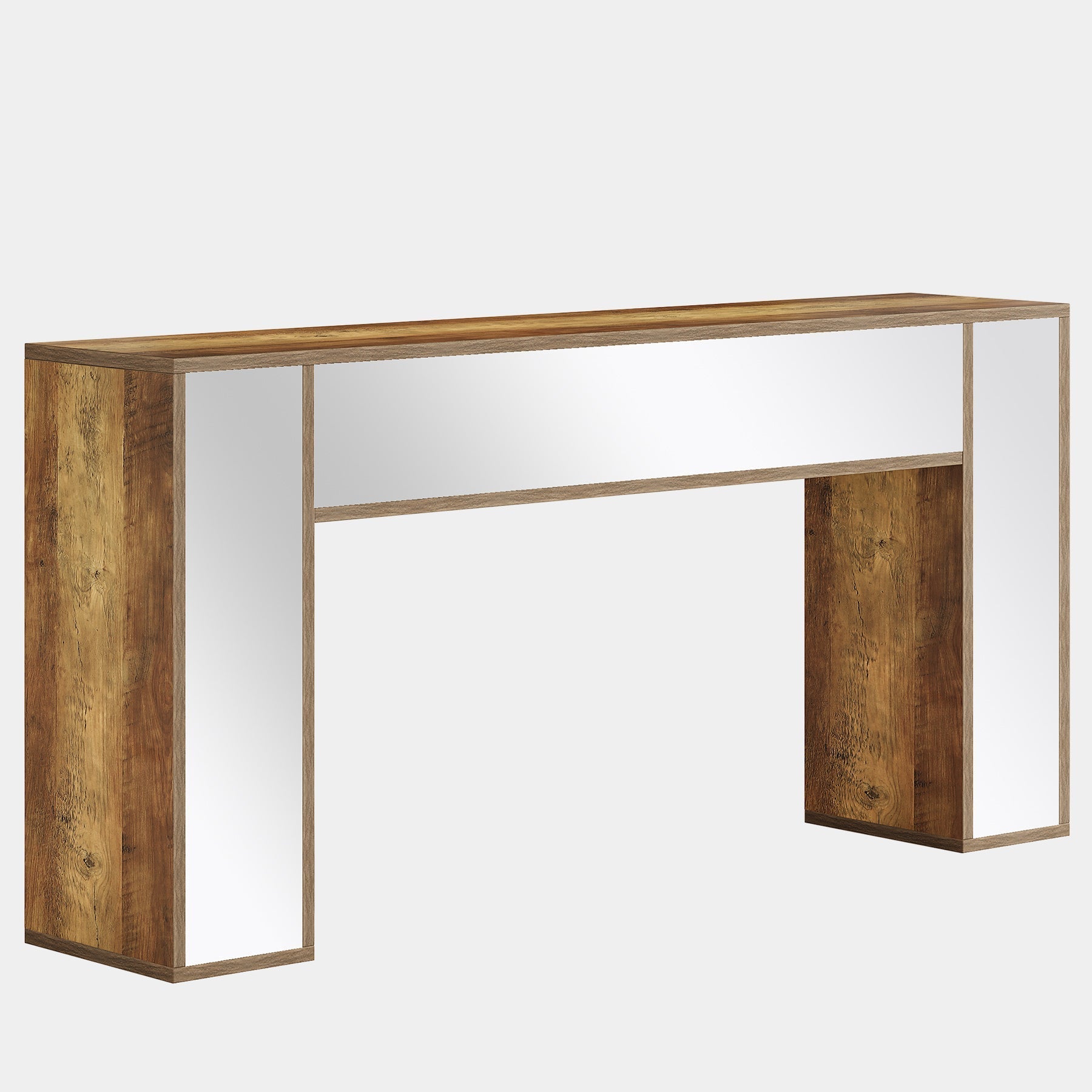 160 cm Mirrored Console Table, Wooden Sofa Table Hallway Table