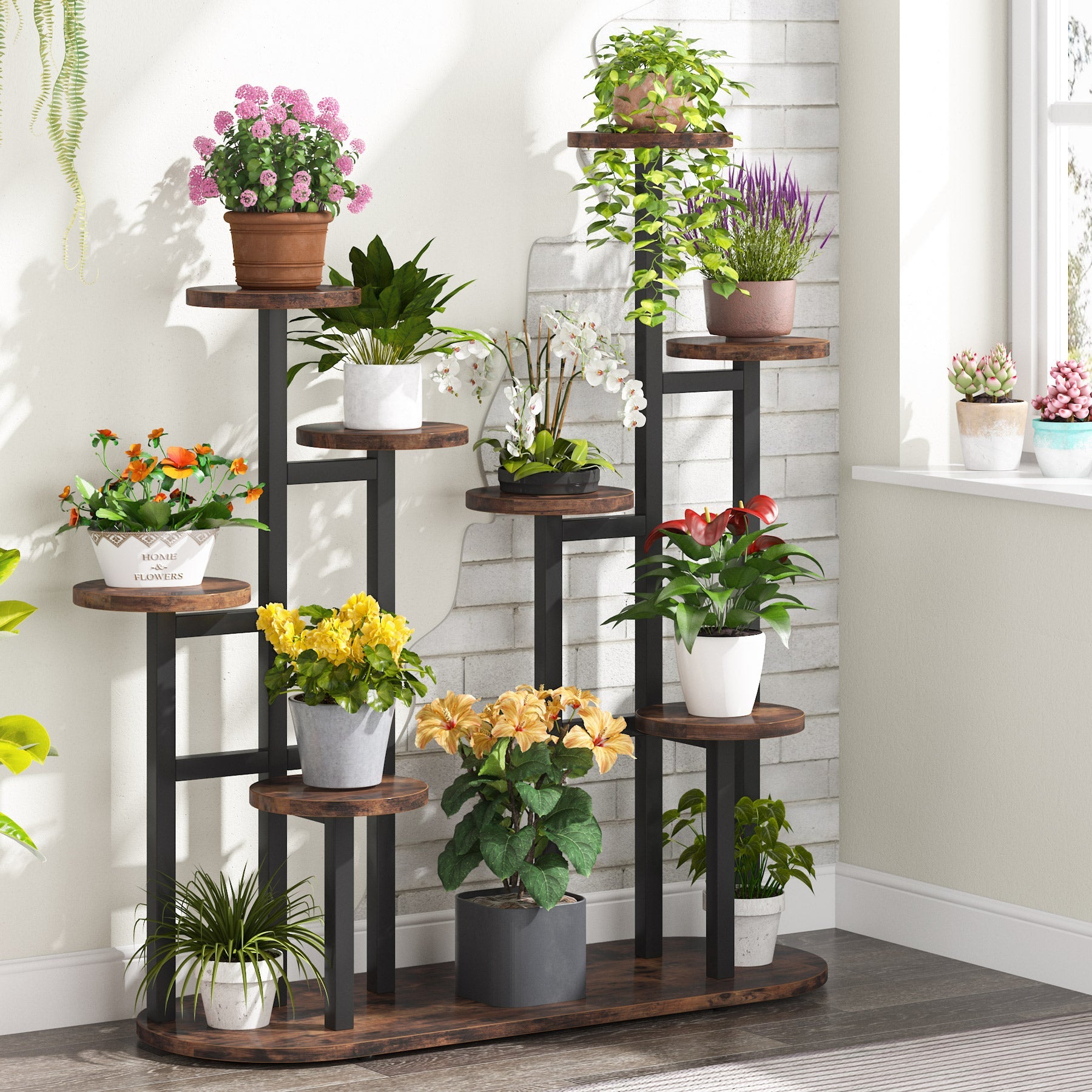 Multi-Tiered Plant Stand, 28 cm Potted Plant Shelf Flower Stands