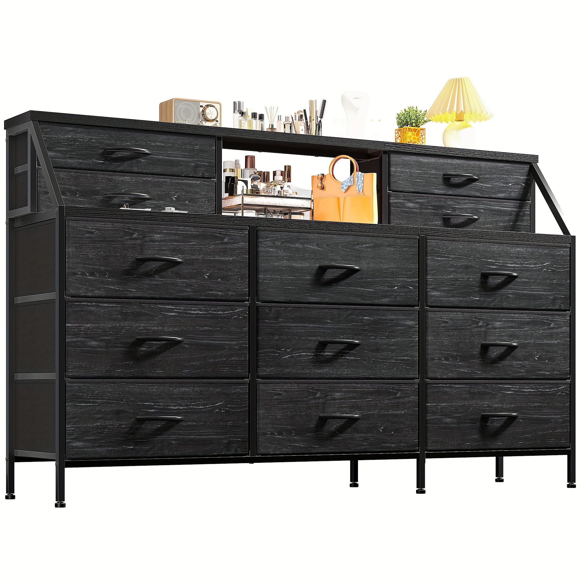 140cm W Dresser, Dresser For Bedroom, Dresser With 13 Large Drawer, Dressers & Chests Of Drawers, Dresser For Bedroom, Long Dresser For Closet With 2 Shelves