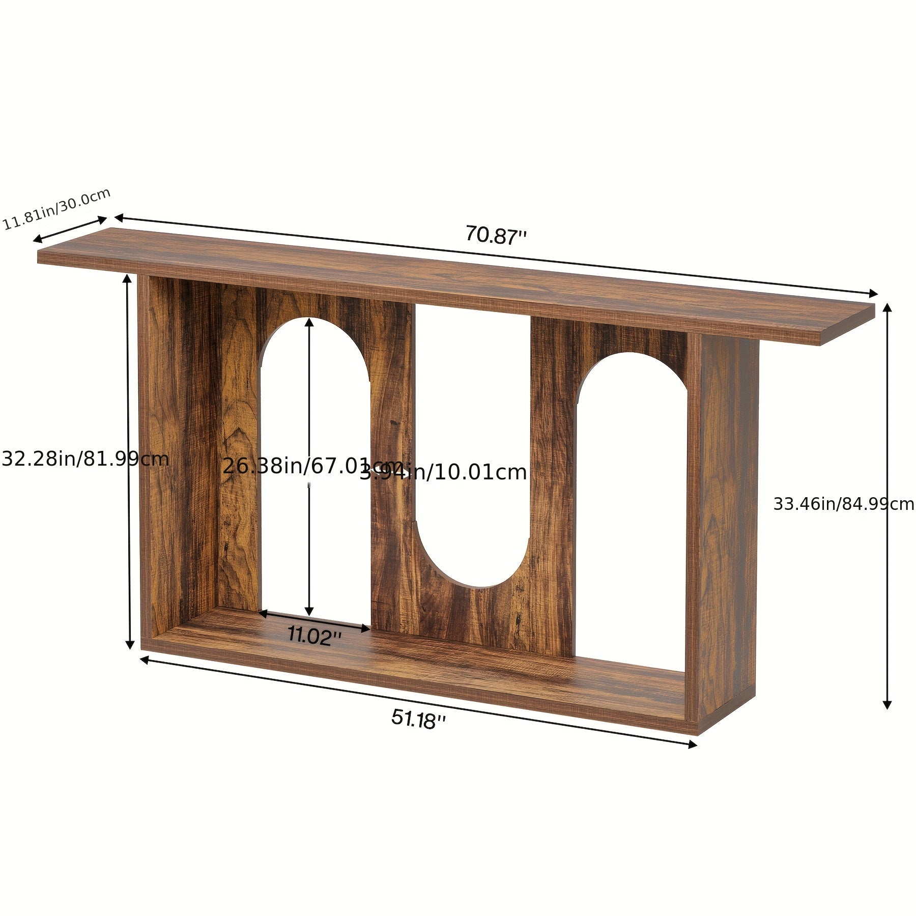 180.1 cm Console Table, Farmhouse Long Entryway Sofa Table With Storage, Console Table Exudes A Rustic And Charming Farmhouse Style And Is Crafted With A Durable Frame