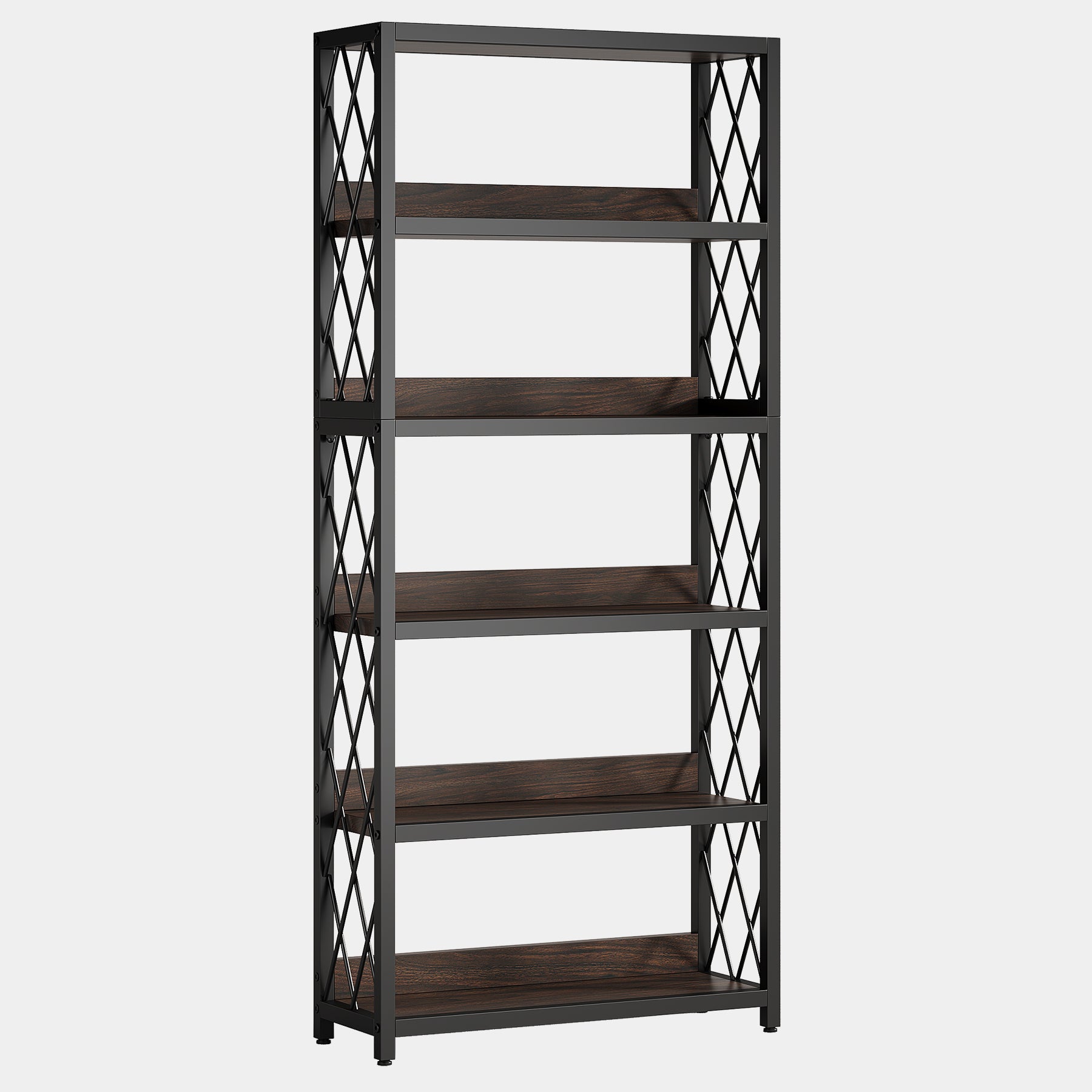 170 cm Book Shelf, 5-Tier Bookcase Storage Organizer with Open Shelves