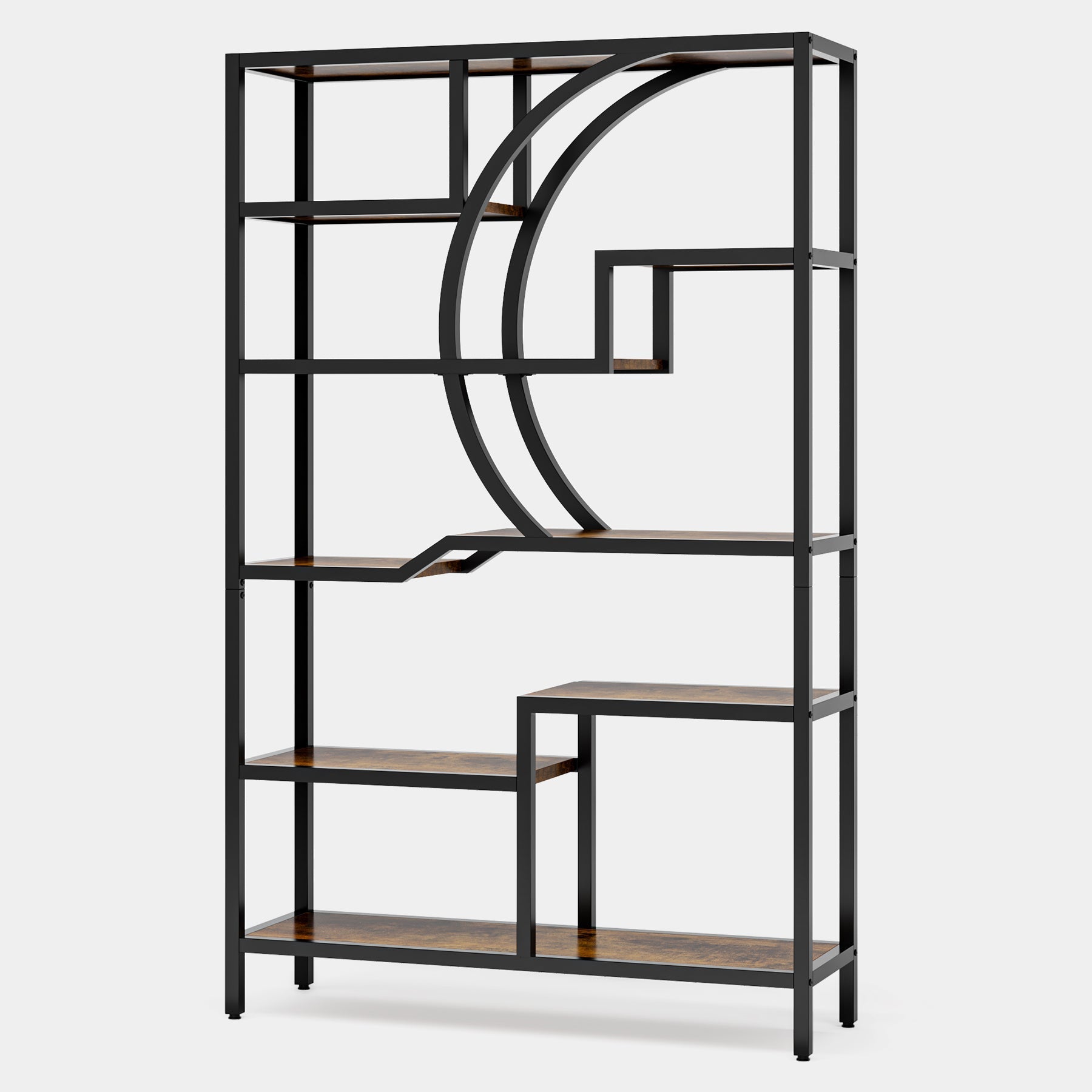 175 cm Tall Bookshelf, Freestanding Etagere Bookcase Open Display Shelf