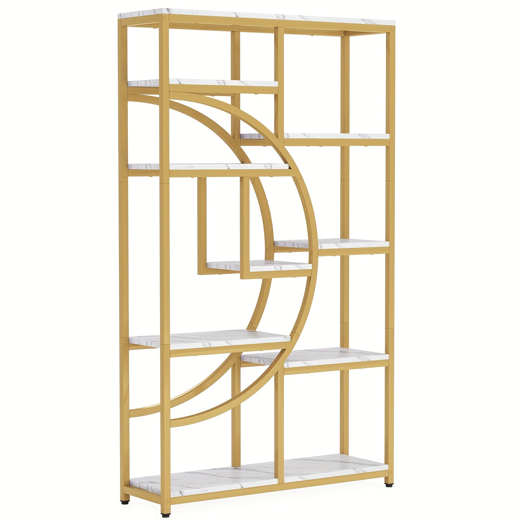 5-Tier Etagere Bookshelf, 175cm Freestanding Book Display Rack for Living Room, Bedroom