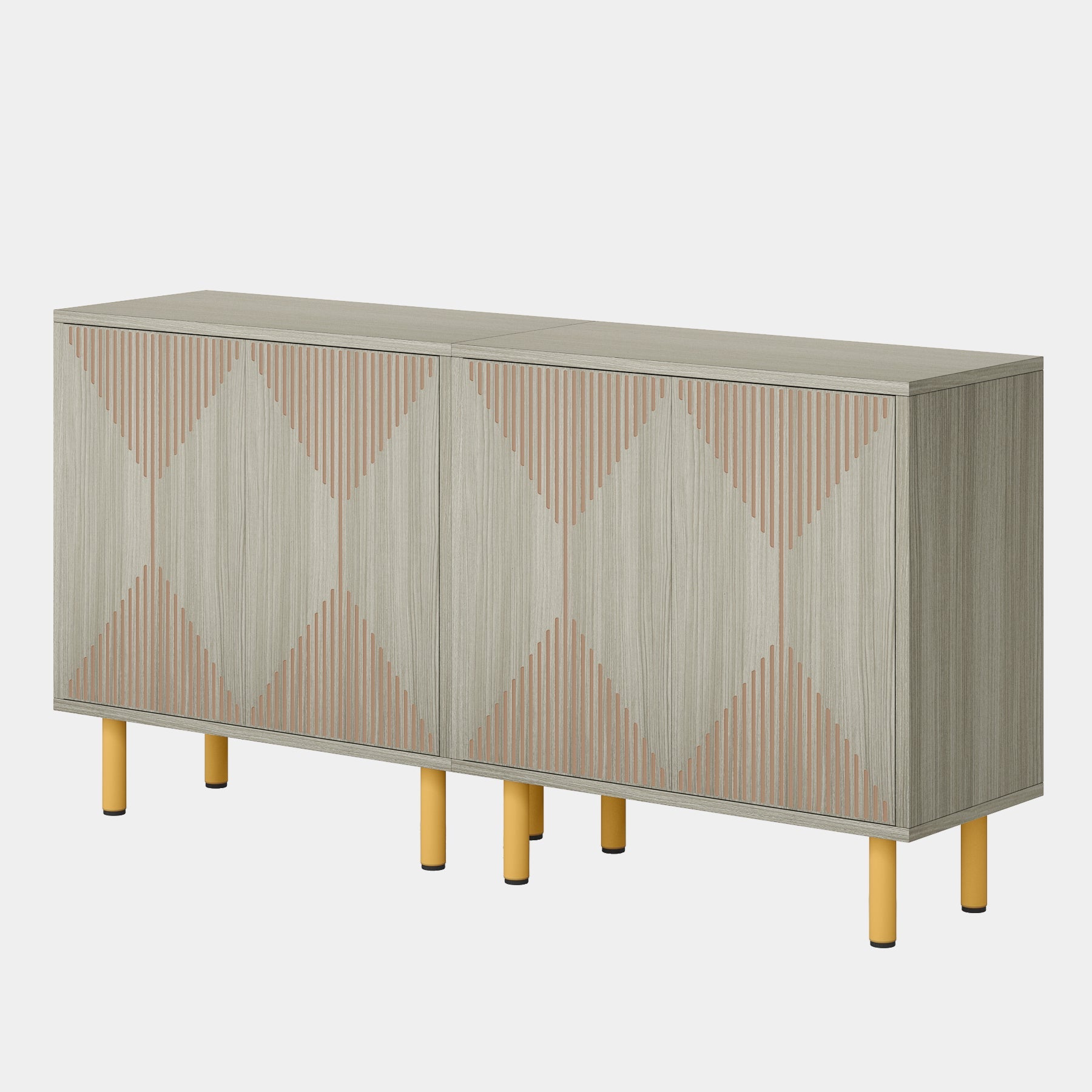 Modern Sideboard Buffet, 150 cm Wood Storage Cabinet with Doors