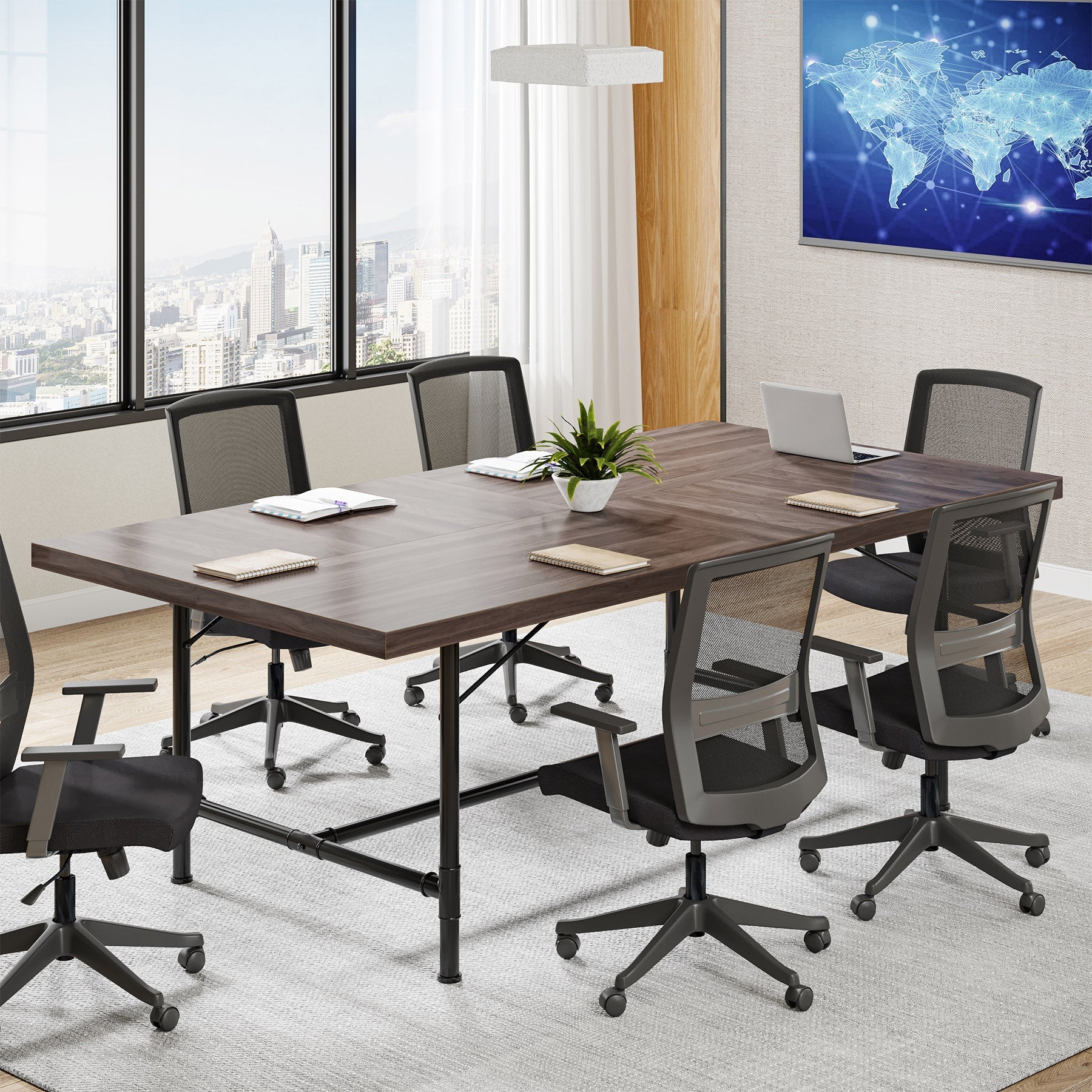 183 cm Conference Table, 180 cm Rectangle Training Table Boardroom Desk