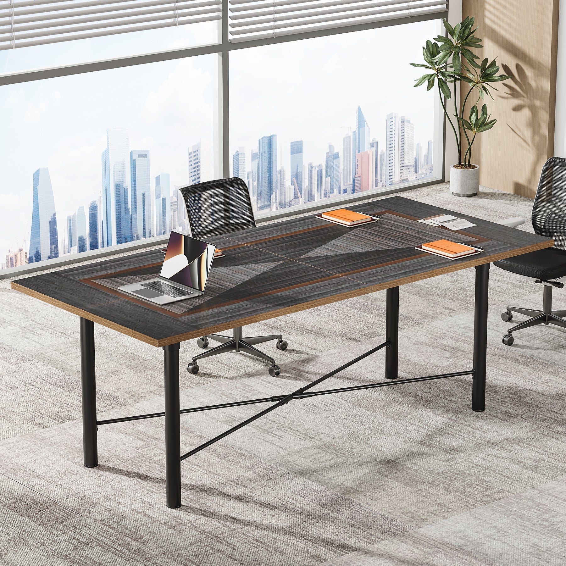 183CM Conference Table, Modern Meeting Table Training Boardroom Table