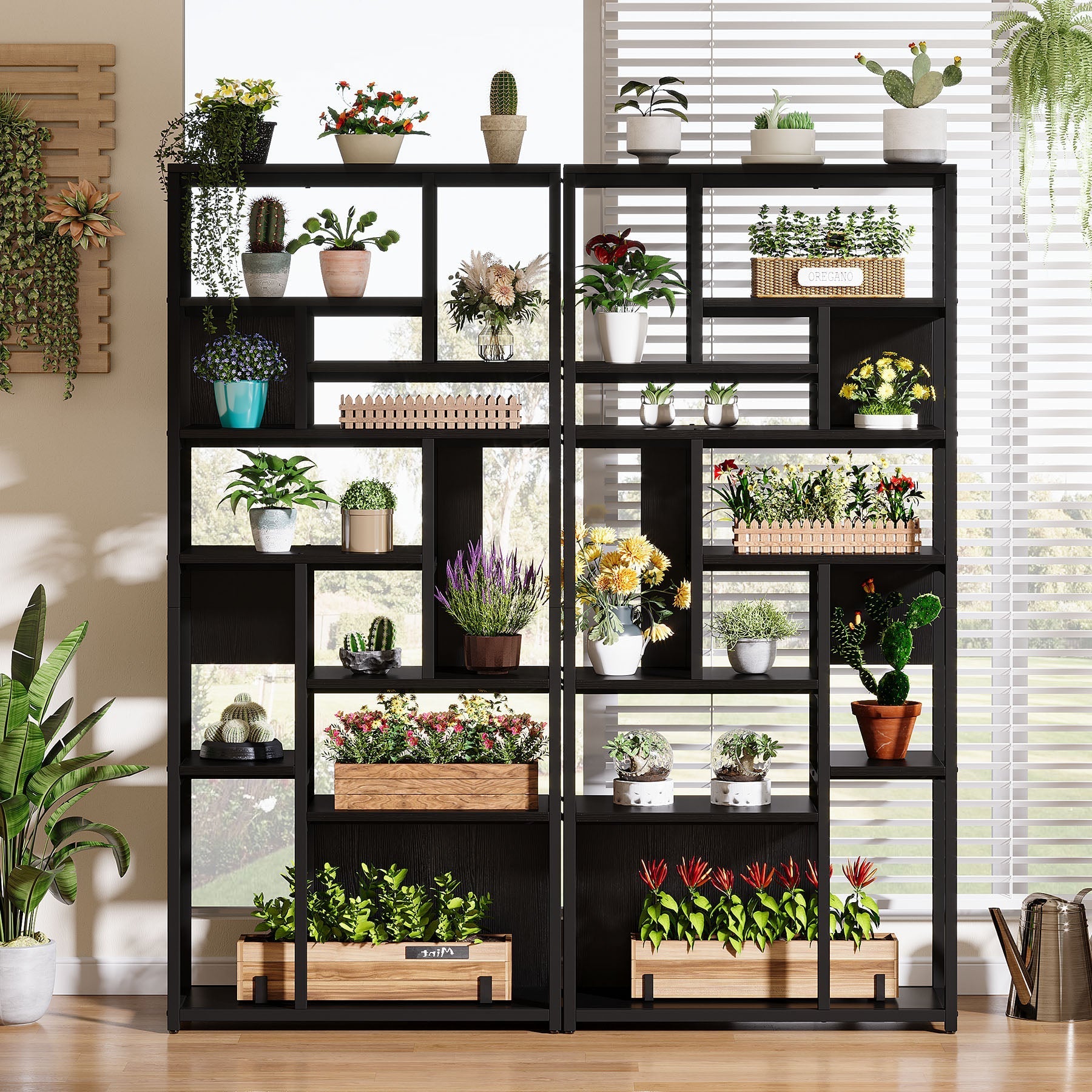 7-Tier Plant Stand, 180 cm Plant Shelf Etagere Display Rack