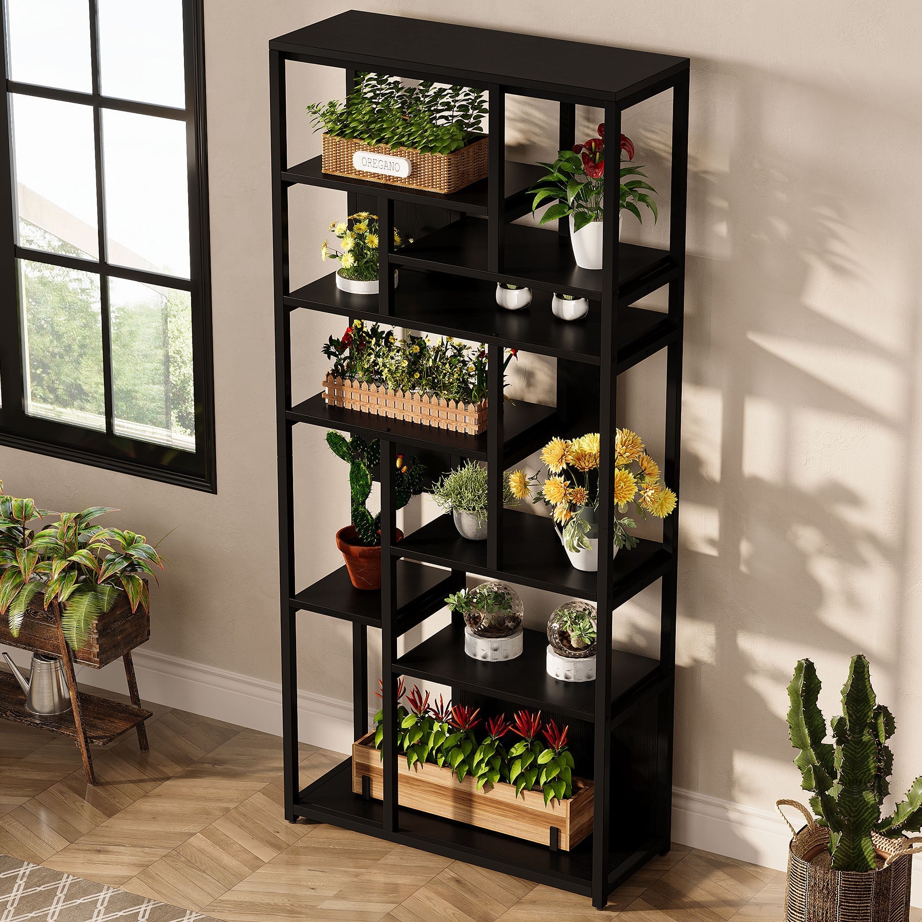 7-Tier Plant Stand, 180 cm Plant Shelf Etagere Display Rack