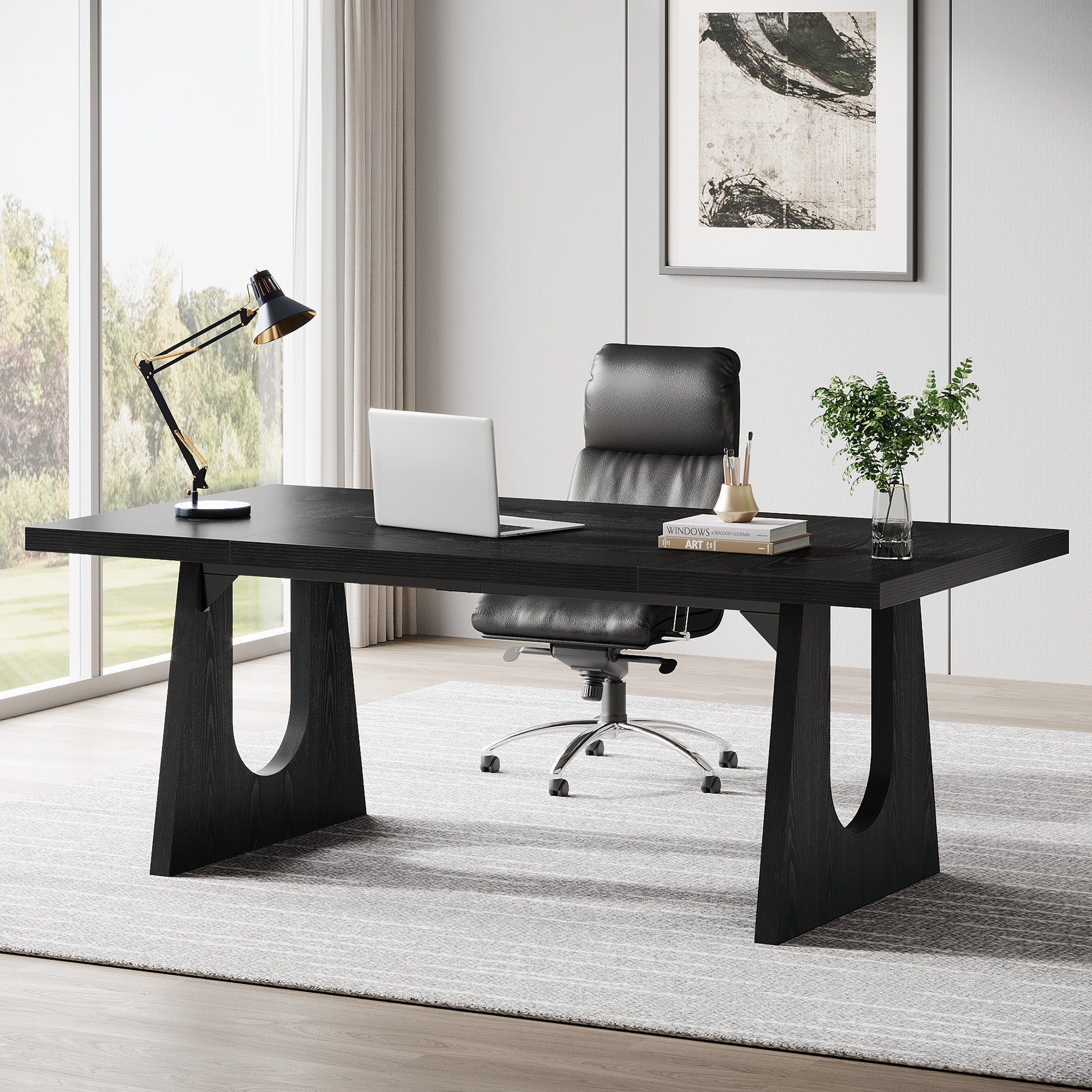 178 cm Executive Desk, Modern Computer Office Desk Workstation