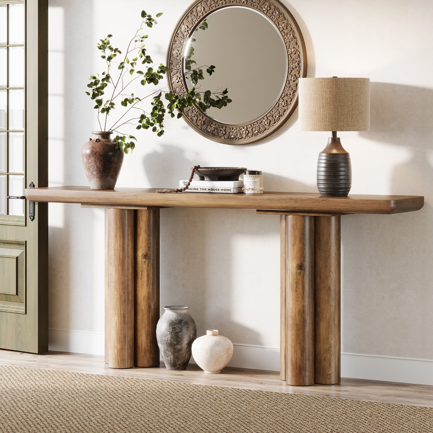 180 cm Console Table, Long Sofa Table Hallway Foyer Table