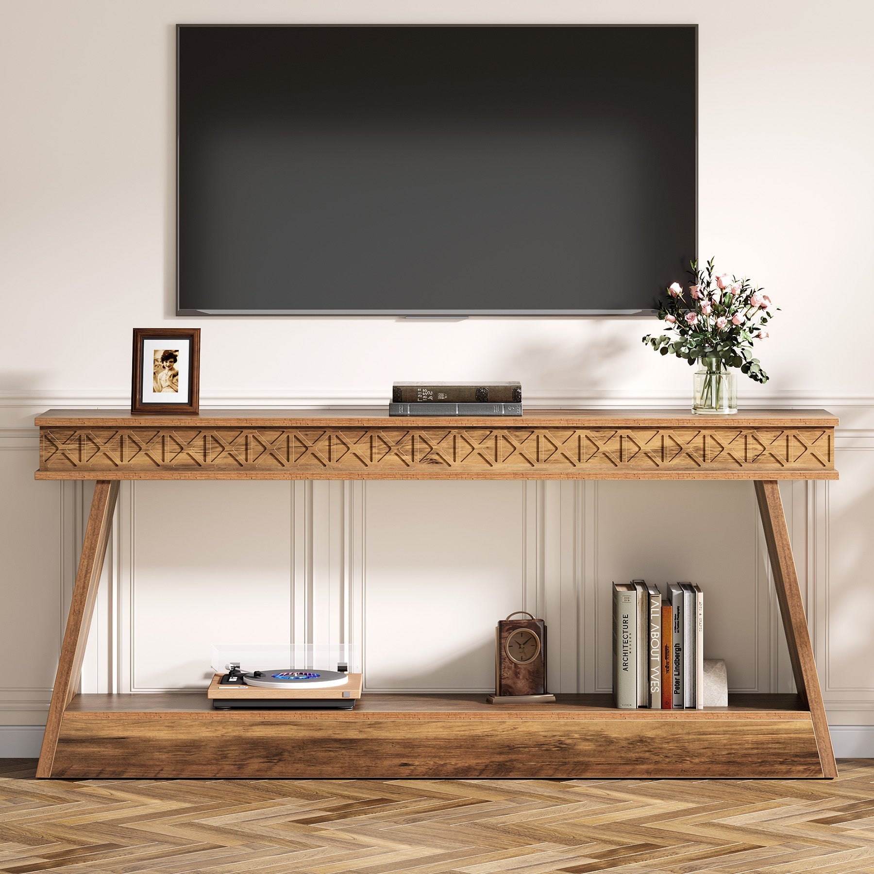 180 cm Sofa Table, Farmhouse Console Table Entryway Table with Storage