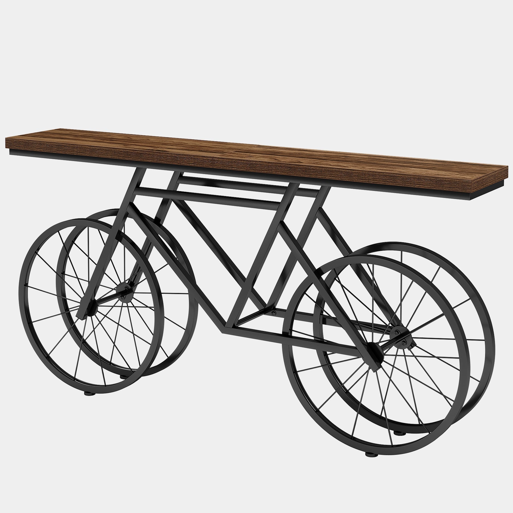 180 cm Console Table, Extra Long Sofa Table with Bicycle Base