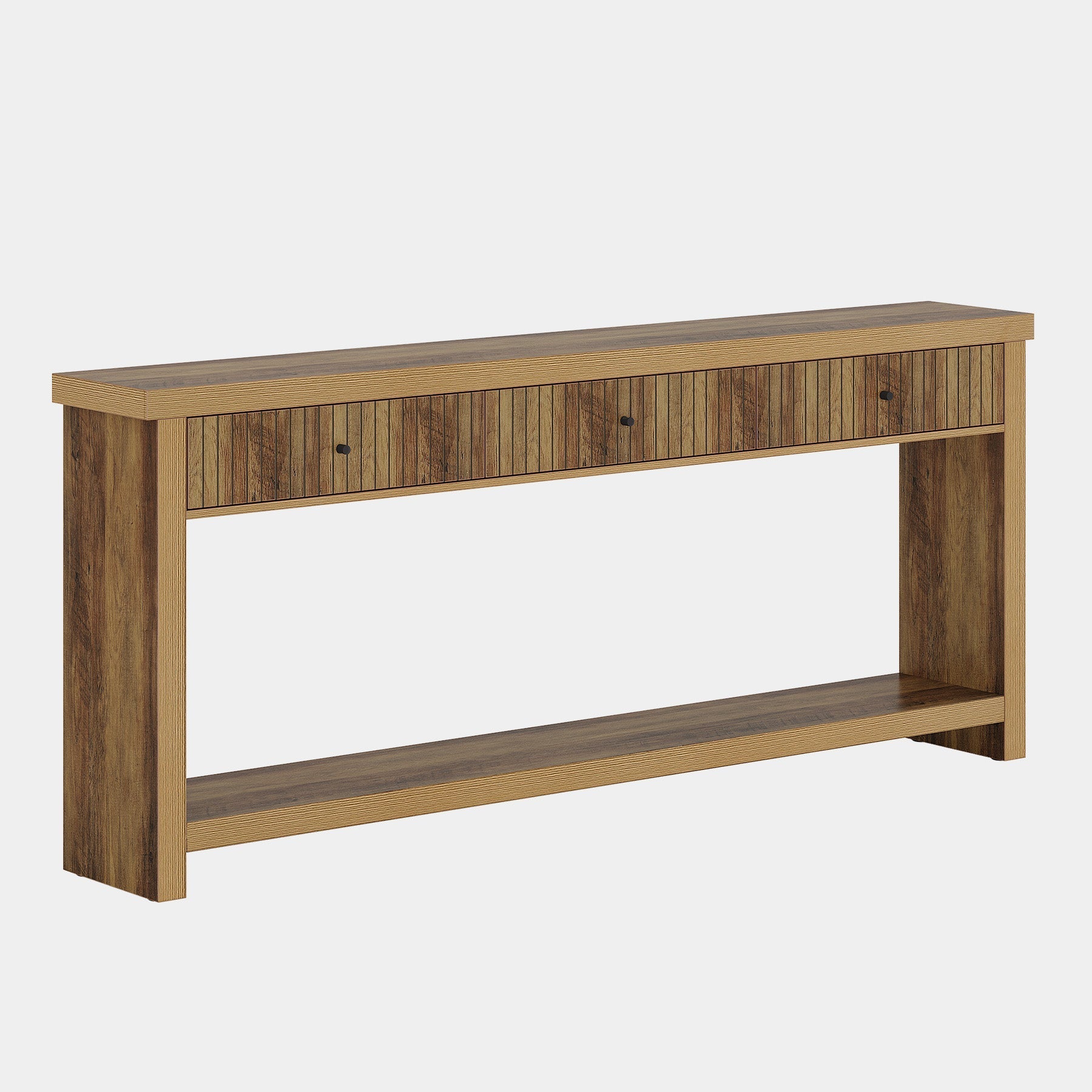 180 cm Console Table, Long Wood Sofa Table with 3 Drawers