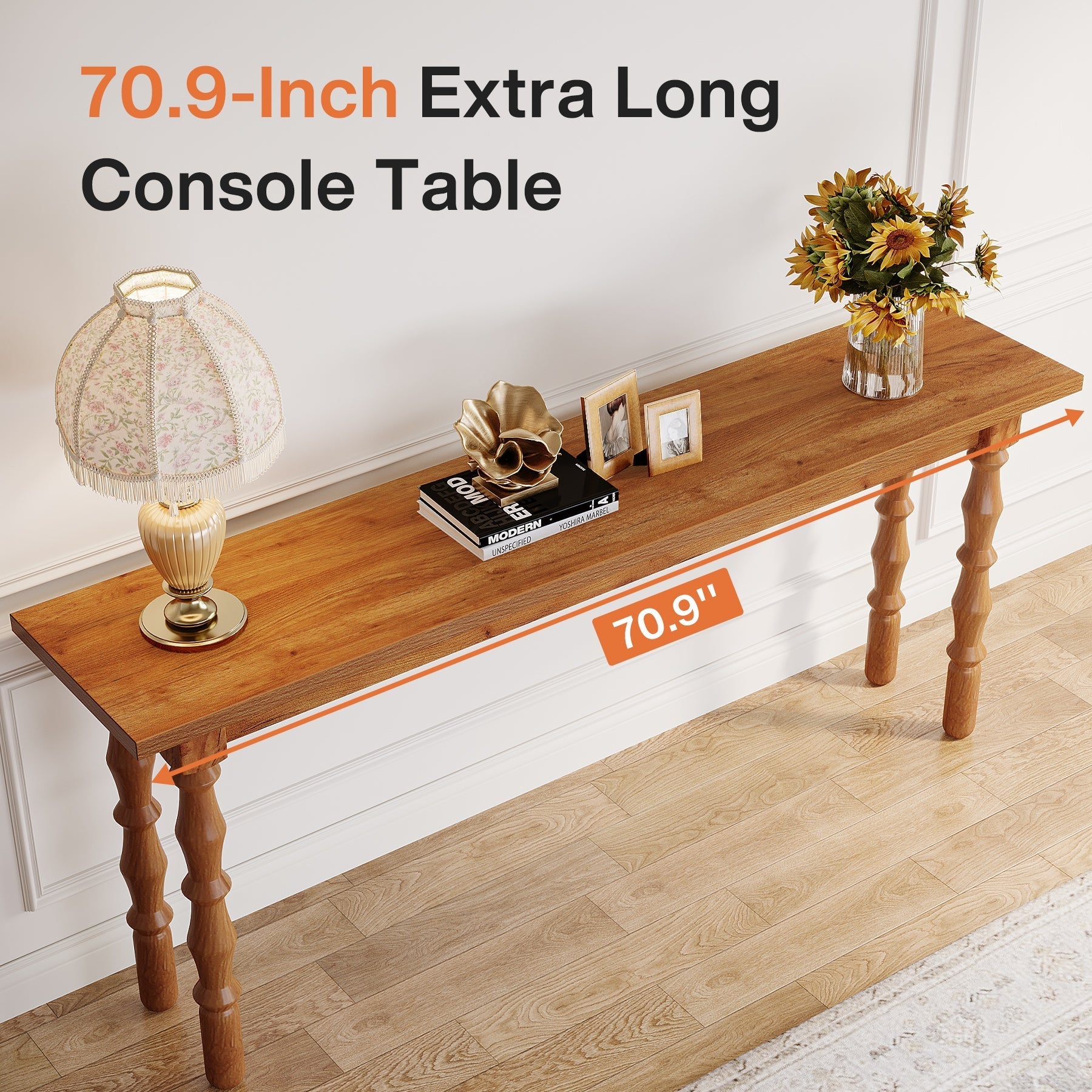 180 cm Console Table, Wood Sofa Table Behind Couch