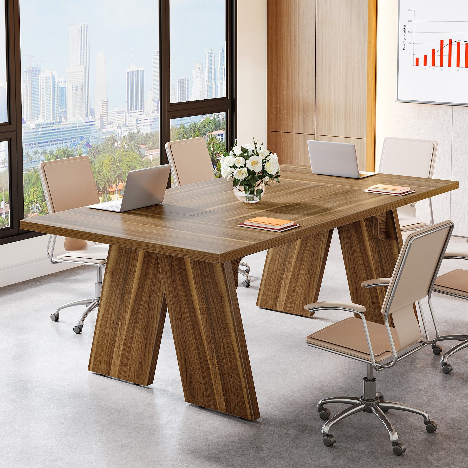 180 cm Executive Desk, Wood 180 cm Conference Table Meeting Table Computer Desk