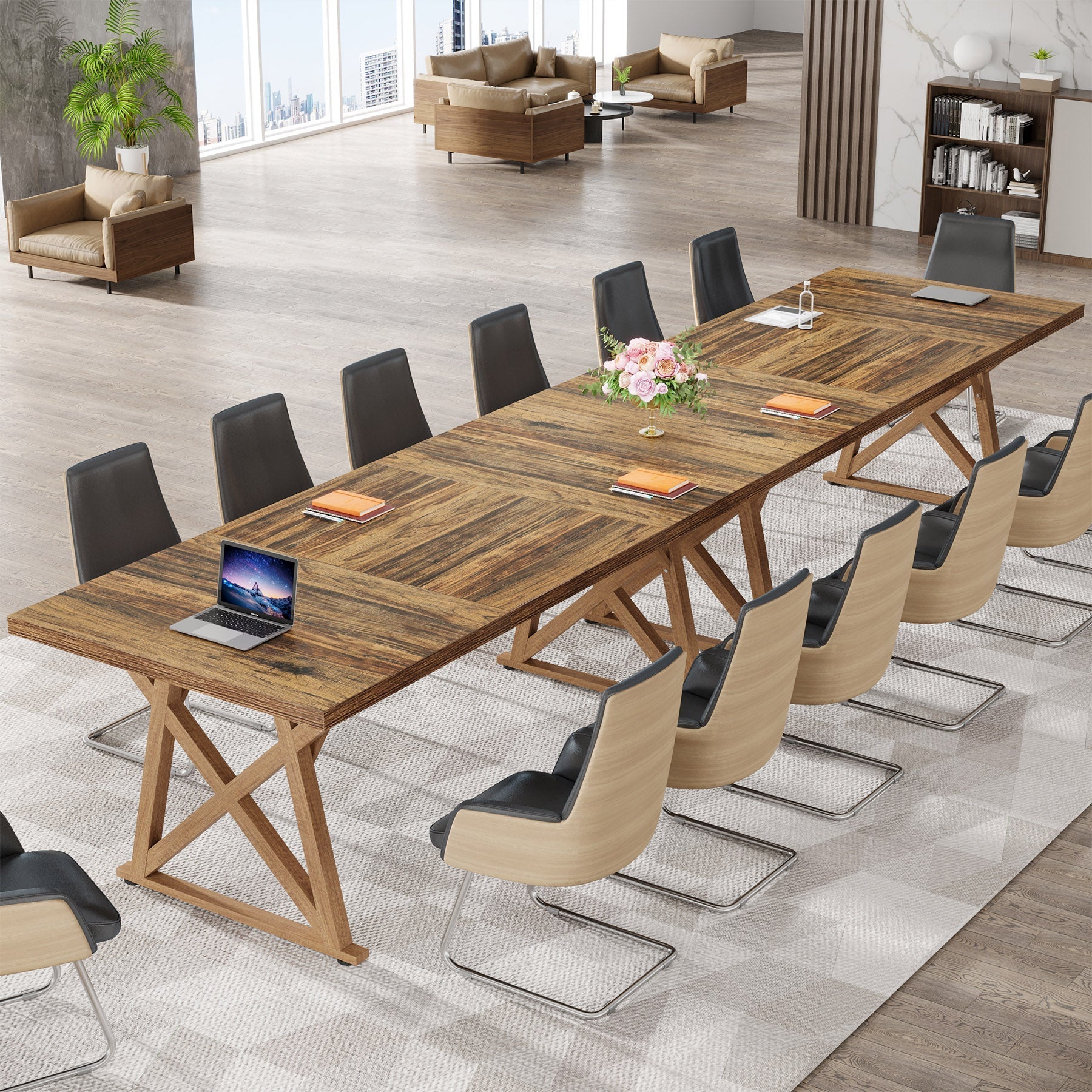 180 cm Conference Table, 180 cm Meeting Table Boardroom Table for 6-8 People