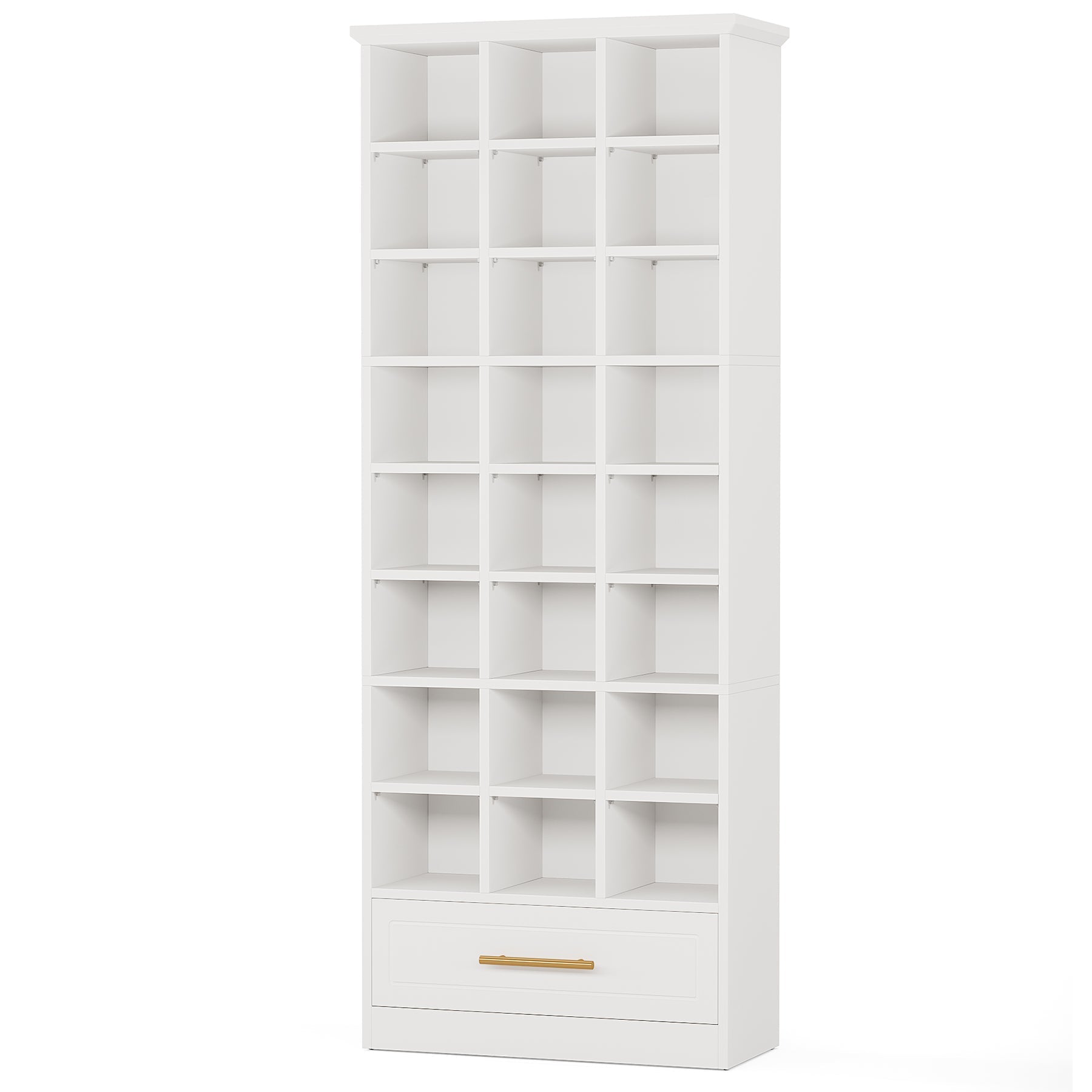 180 cm Shoe Rack, Freestanding Wooden 9-Tier Shoe Storage Cabinet