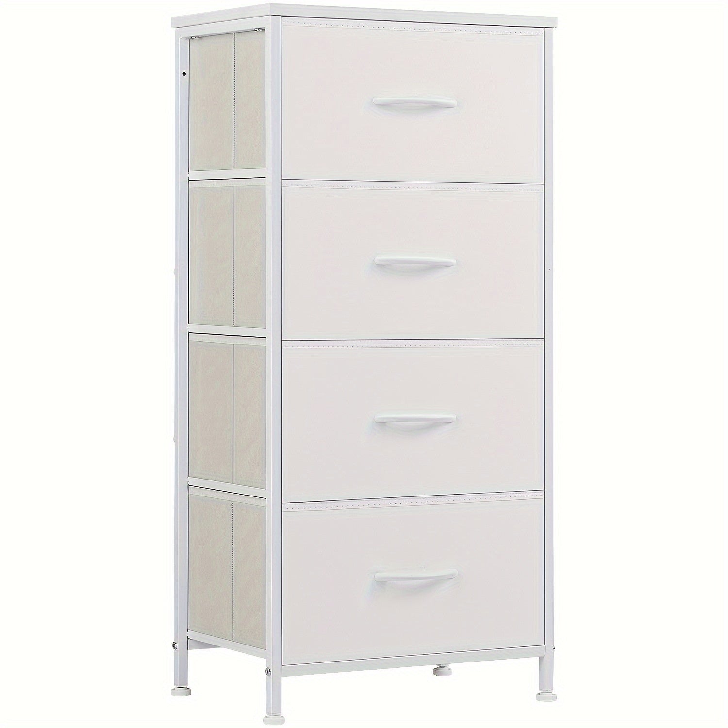 1pc Dresser For Bedroom With 4 Drawers, Fabric Closet Organizer, Dresser With Metal Frame And Wood Tabletop, Chest Storage Tower, For Nursery, Living Room, Entryway