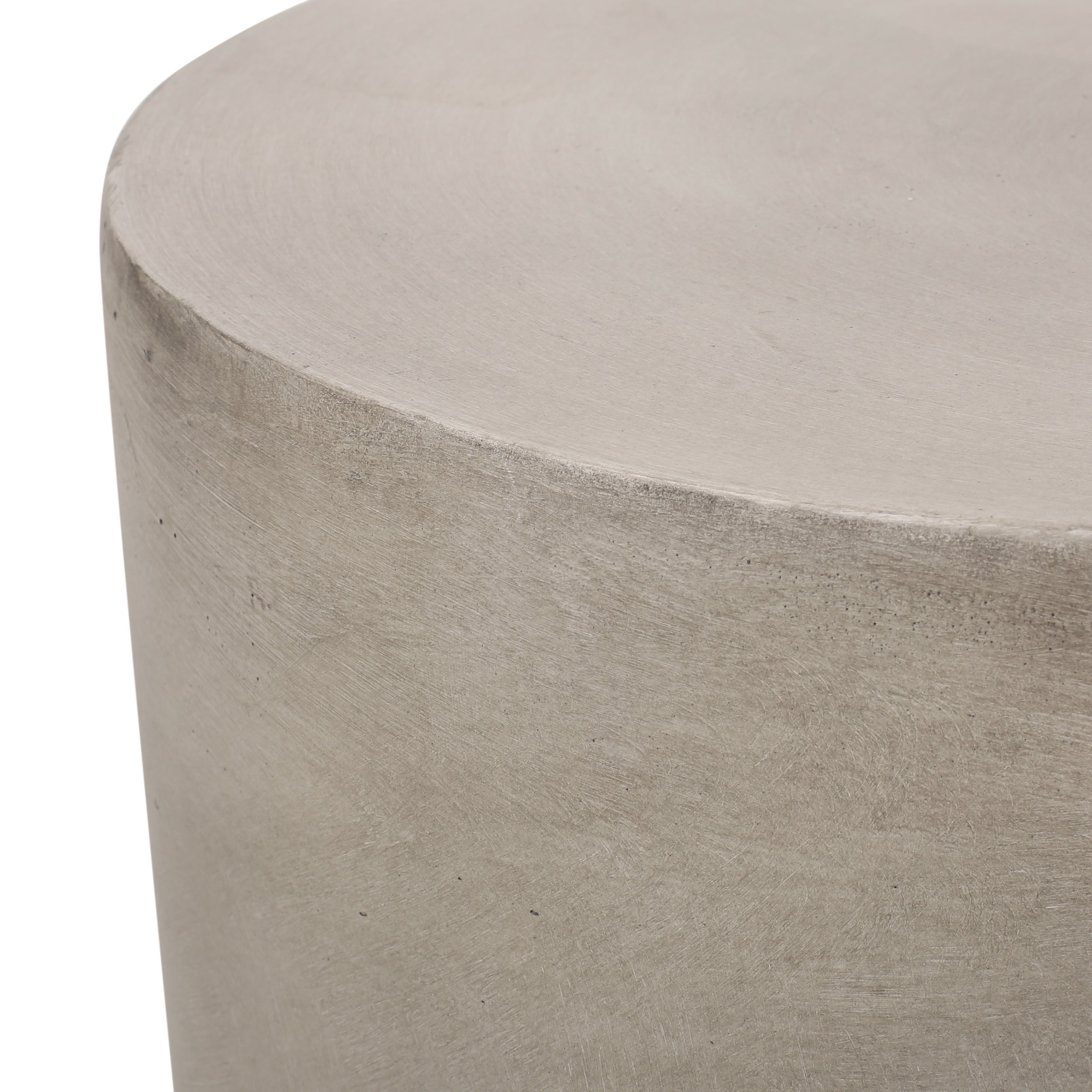 Light Concrete Side Table, Light Gray