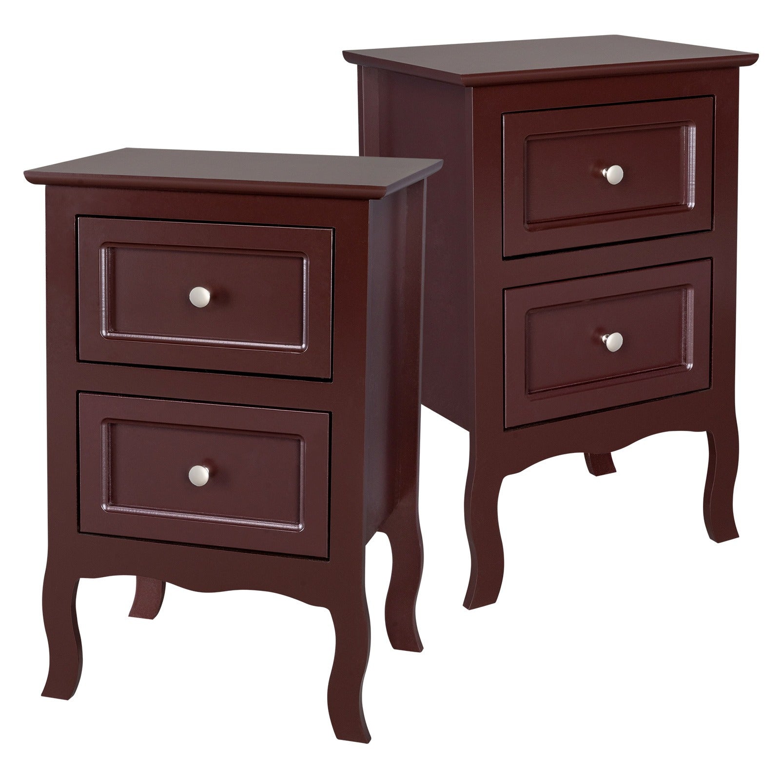 Nightstand with 2 Drawers, Night Stands for Bedrooms, Small Bed Side Table/ Night Stand with Drawers for Small Spaces