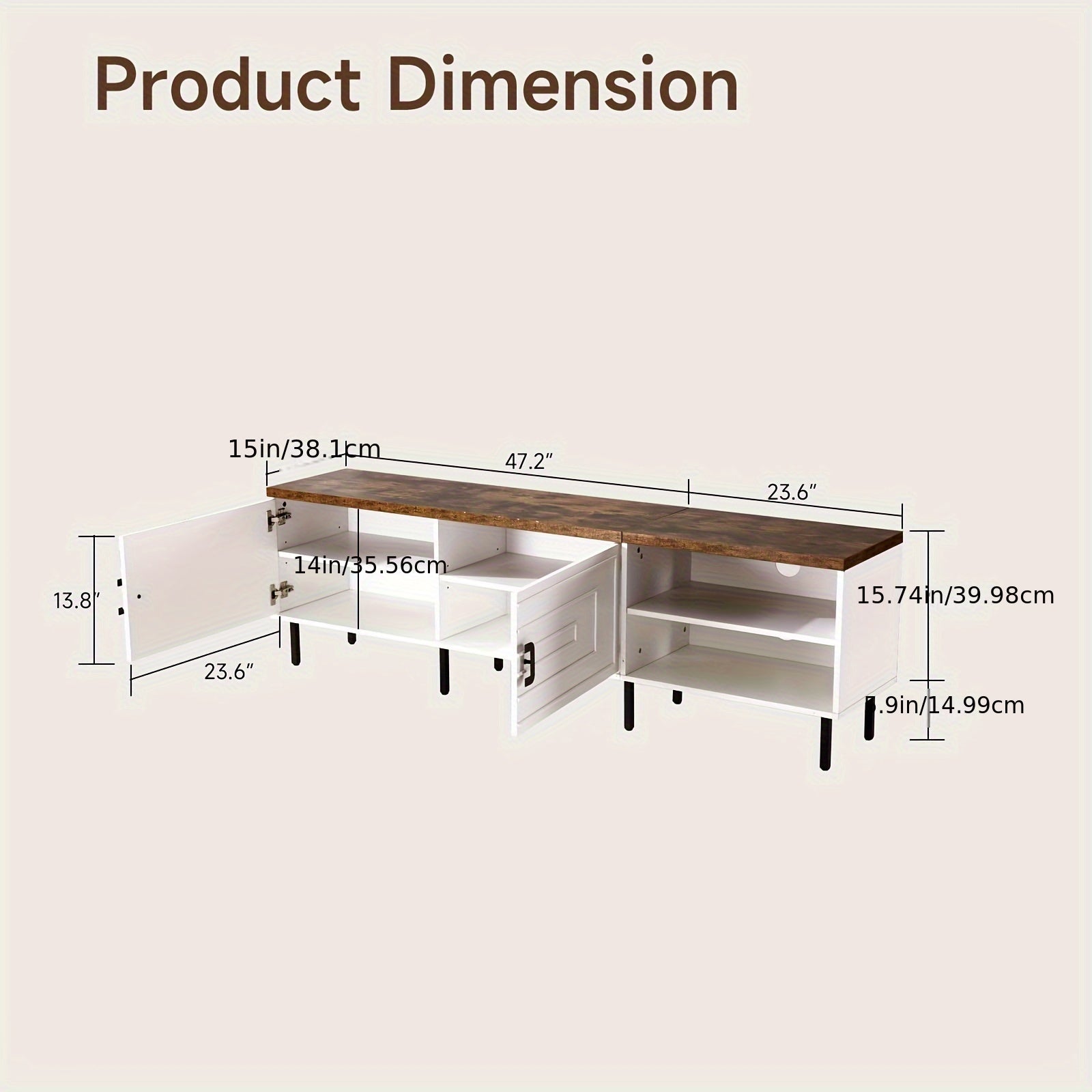 White TV Stands For Living Room, 178cm Farmhouse TV Stand For 50/60/70/80 Inch TV, Gaming TV Console Table With Media Storage For Gaming Room, Modern Entertainment Center For Bedroom.